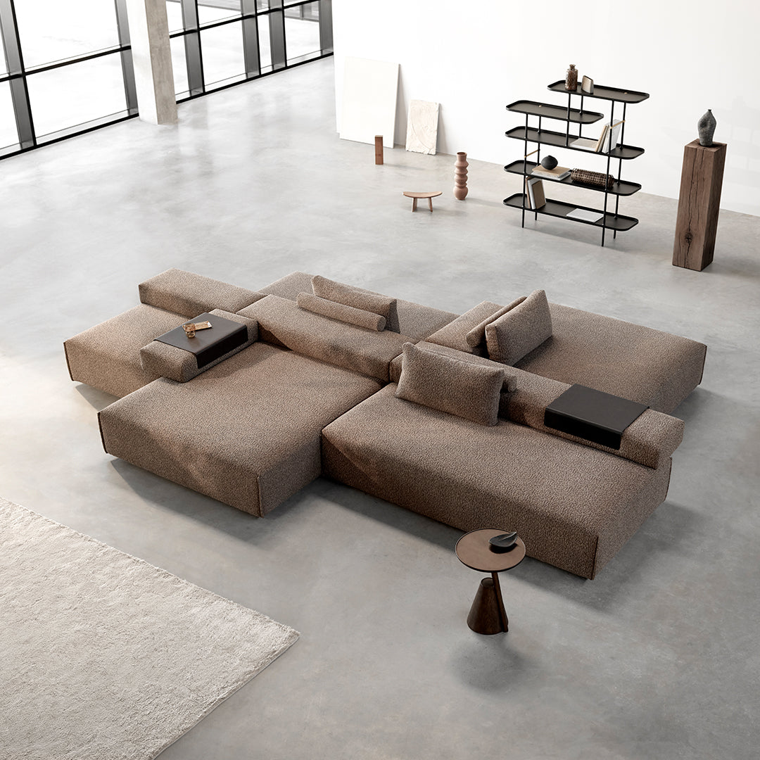 Pre-Configured Cinder Block Sofa Set - DIY Modern Furniture for Living Room, Patio, or Outdoor Lounge (2-Piece Setup)
