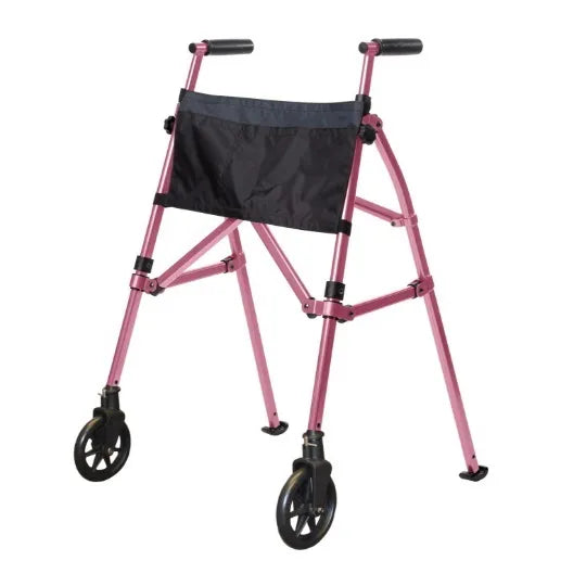EZ Fold N' Go Walker - Lightweight Folding Mobility Aid for Seniors & Adults - Compact & Portable Walking Assistant for Travel, Shopping & Home Use