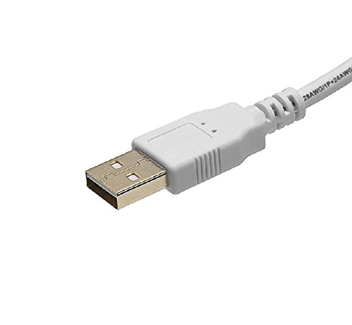 2 Pack USB 2.0 A Male to Micro 5pin Male Cable - 6 Feet High Speed Data Sync Charging Cord with Ferrite Core - 28/24AWG White for Smartphones, Tablets, Cameras & Portable Devices