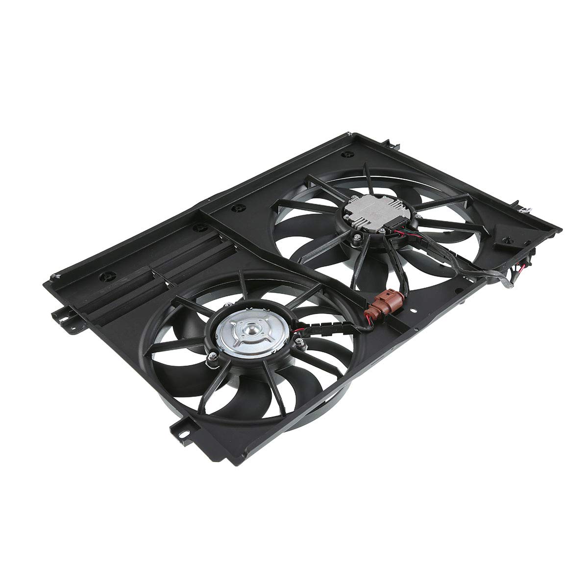 High-Performance Engine Radiator Cooling Fan Assembly for Audi A3 2009-2013, A3 Quattro, TT Quattro & VW Bora, CC, Eos, Golf 2010-2013, GTI, Jetta 2005-2009 - Perfect for Summer Driving & Overheating Protection