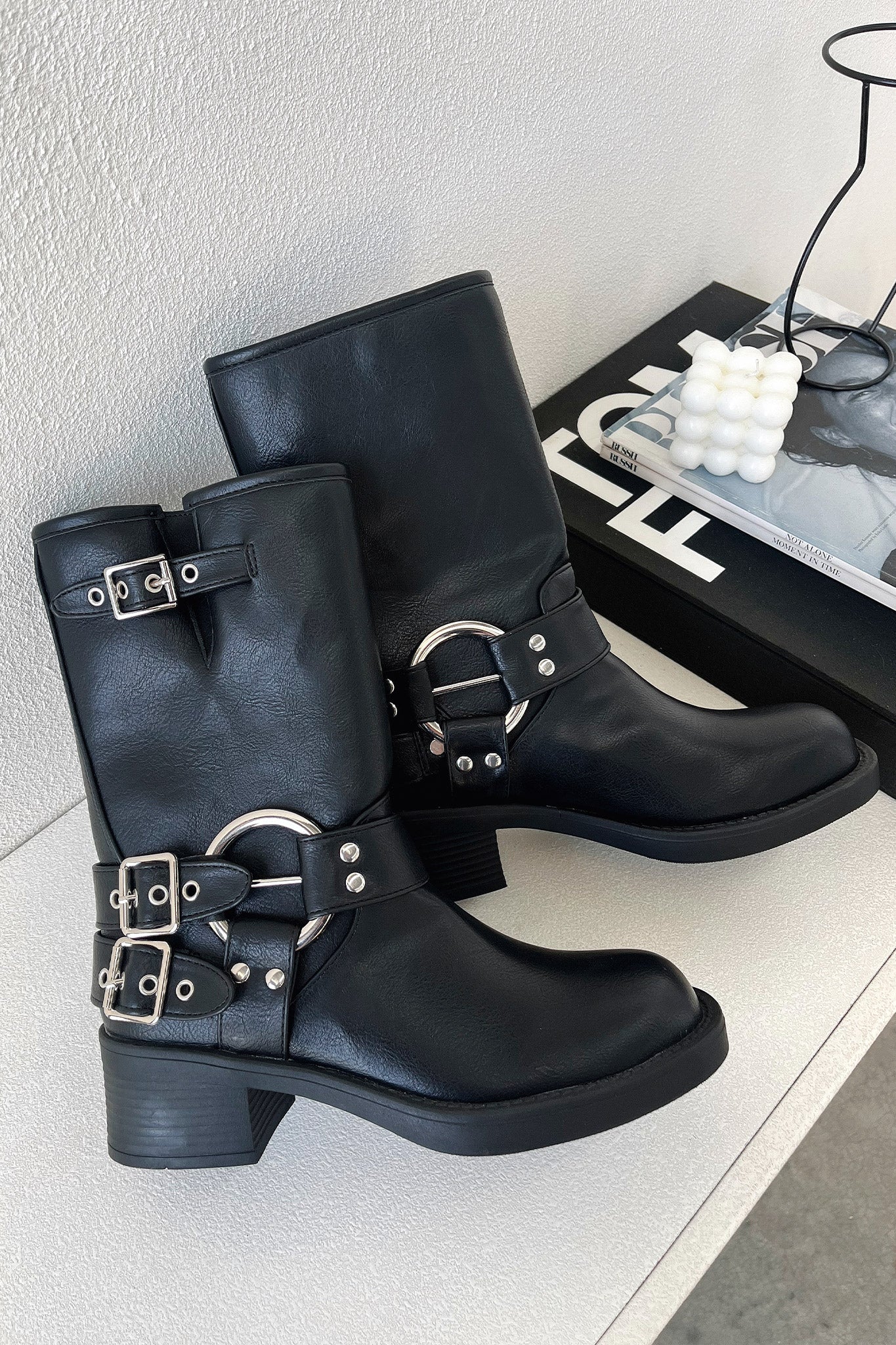 Antonio Black Leather Boots for Men & Women | Stylish & Comfortable Footwear for Casual, Office & Outdoor Wear