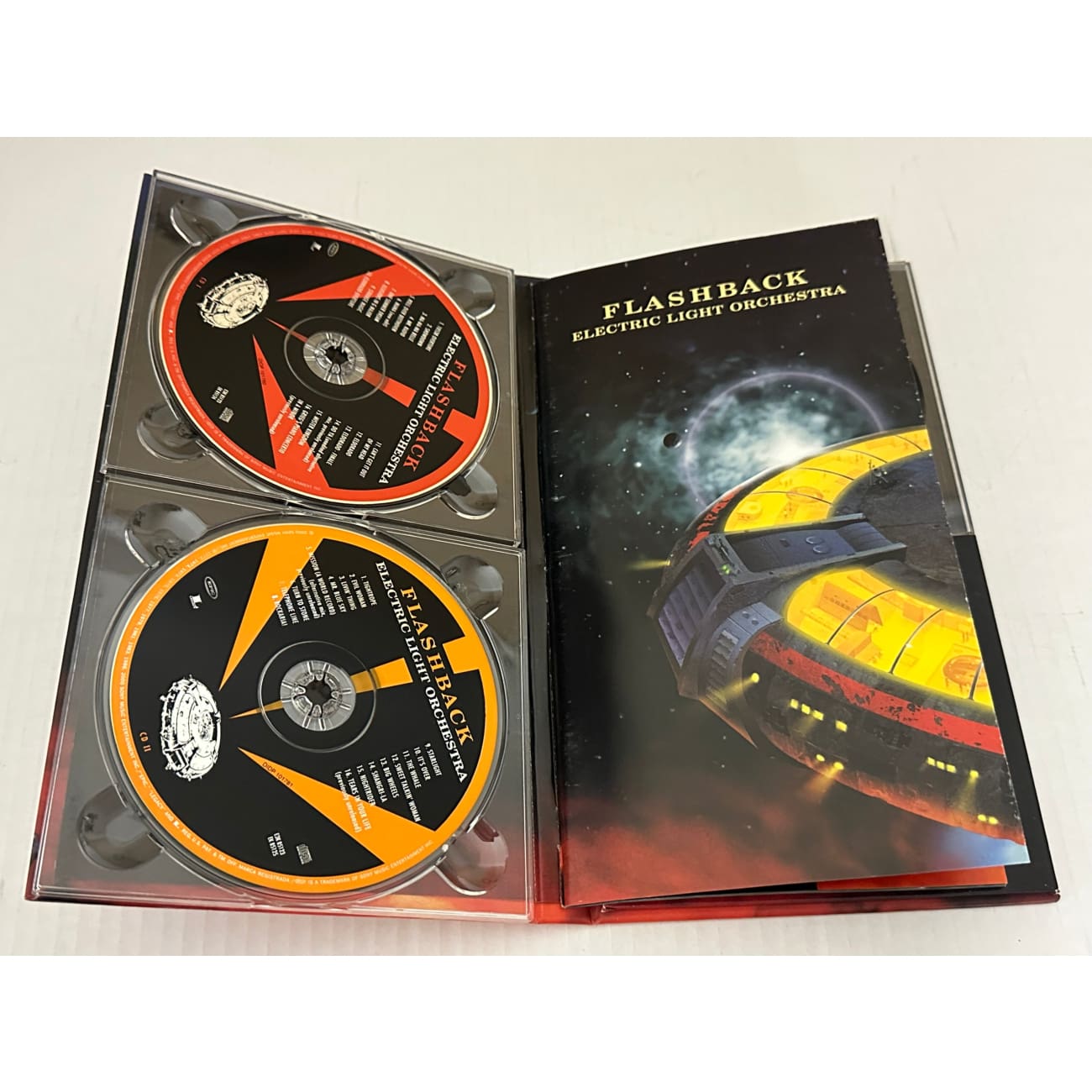 ELO Flashback 3 CD Box Set 2000 with Booklet Promo - Electric Light Orchestra Greatest Hits Collection - Perfect for Music Lovers & Classic Rock Fans