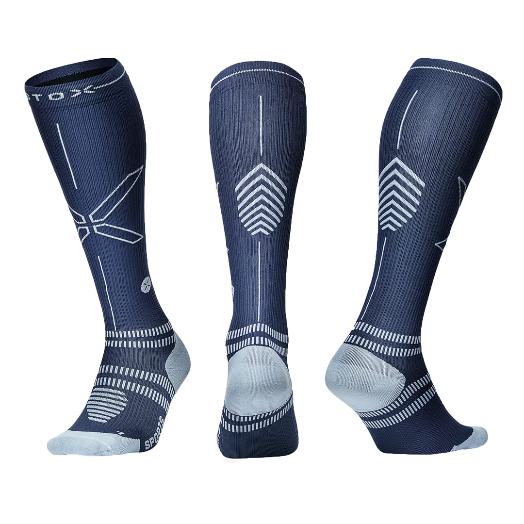 STOX Energy Socks - Women's Performance Compression Socks for Sports & Running - Premium Quality Muscle Support Socks - Reduce Injuries & Muscle Pain - Faster Recovery & Less Leg Fatigue - Ultra Comfortable Athletic Socks for Workout, Marathon, Hiking & Daily Wear