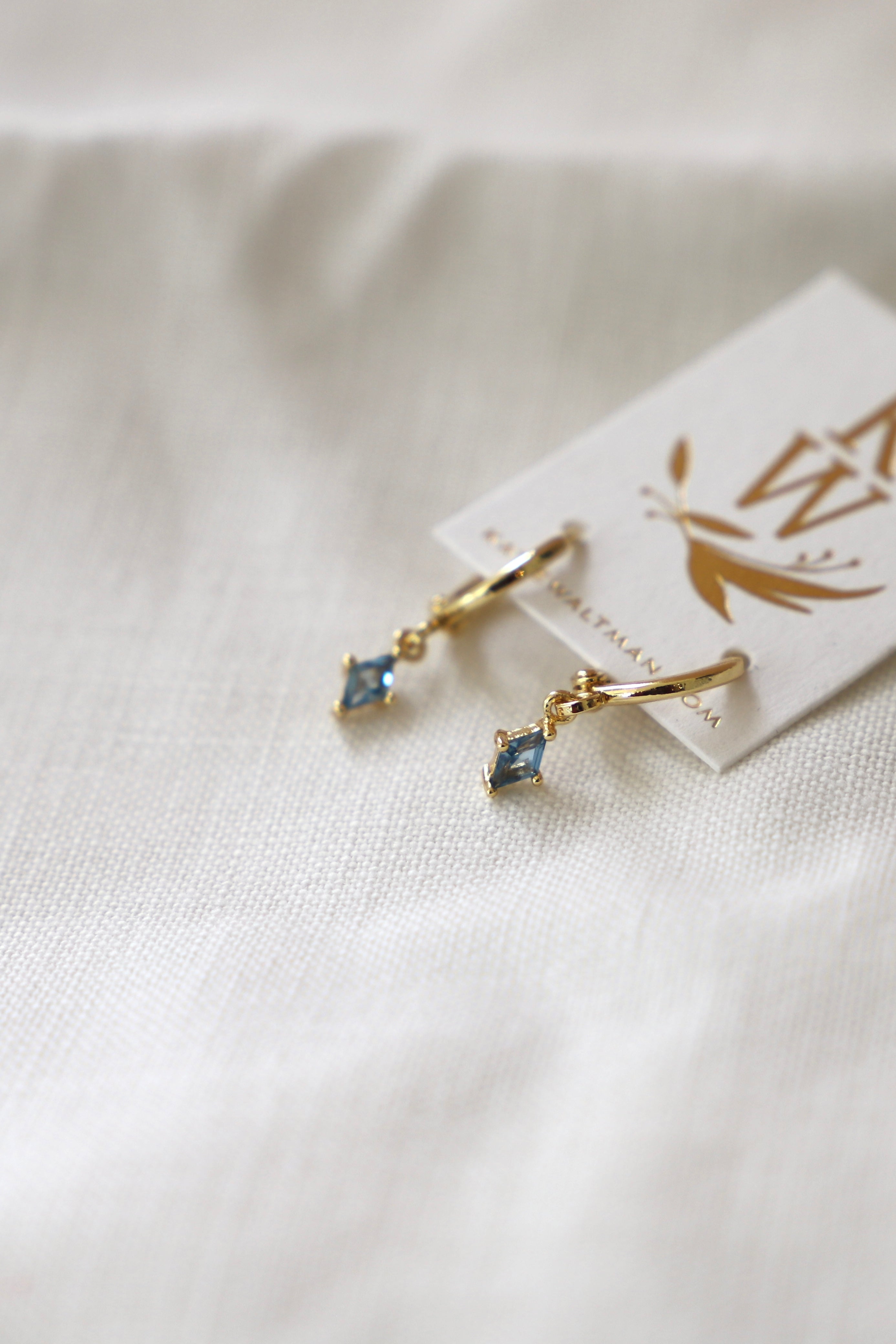 Diamond Birthstone Huggie Earrings - Elegant & Dainty Hoop Earrings for Women - Perfect Gift for Birthdays, Anniversaries & Special Occasions