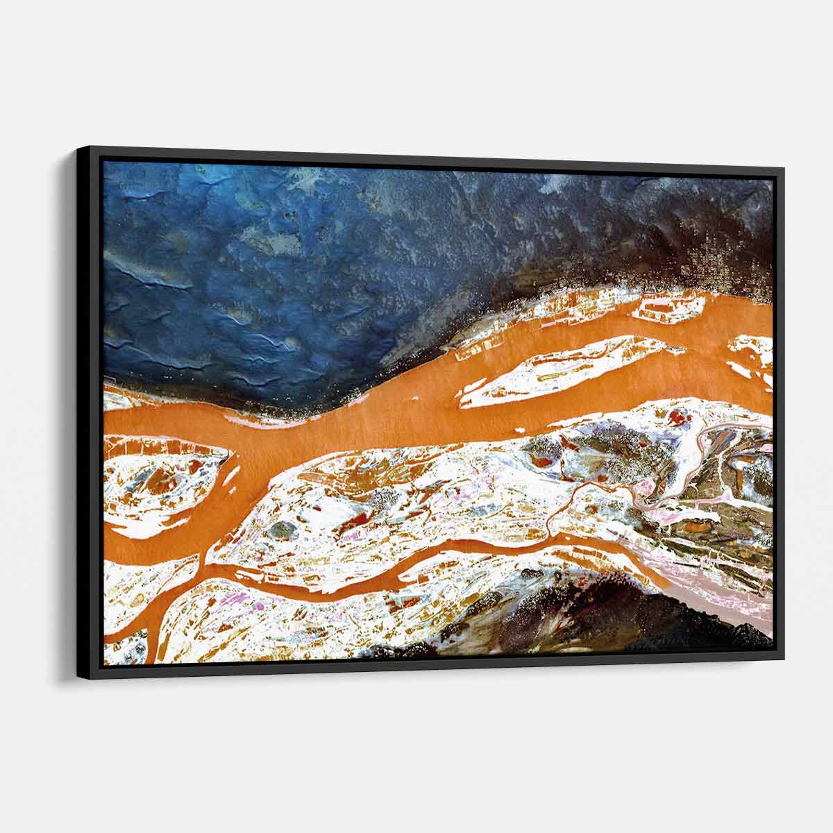 Orange Abstract Wall Art Canvas Painting - Modern Home Decor for Living Room, Bedroom & Office | 3898