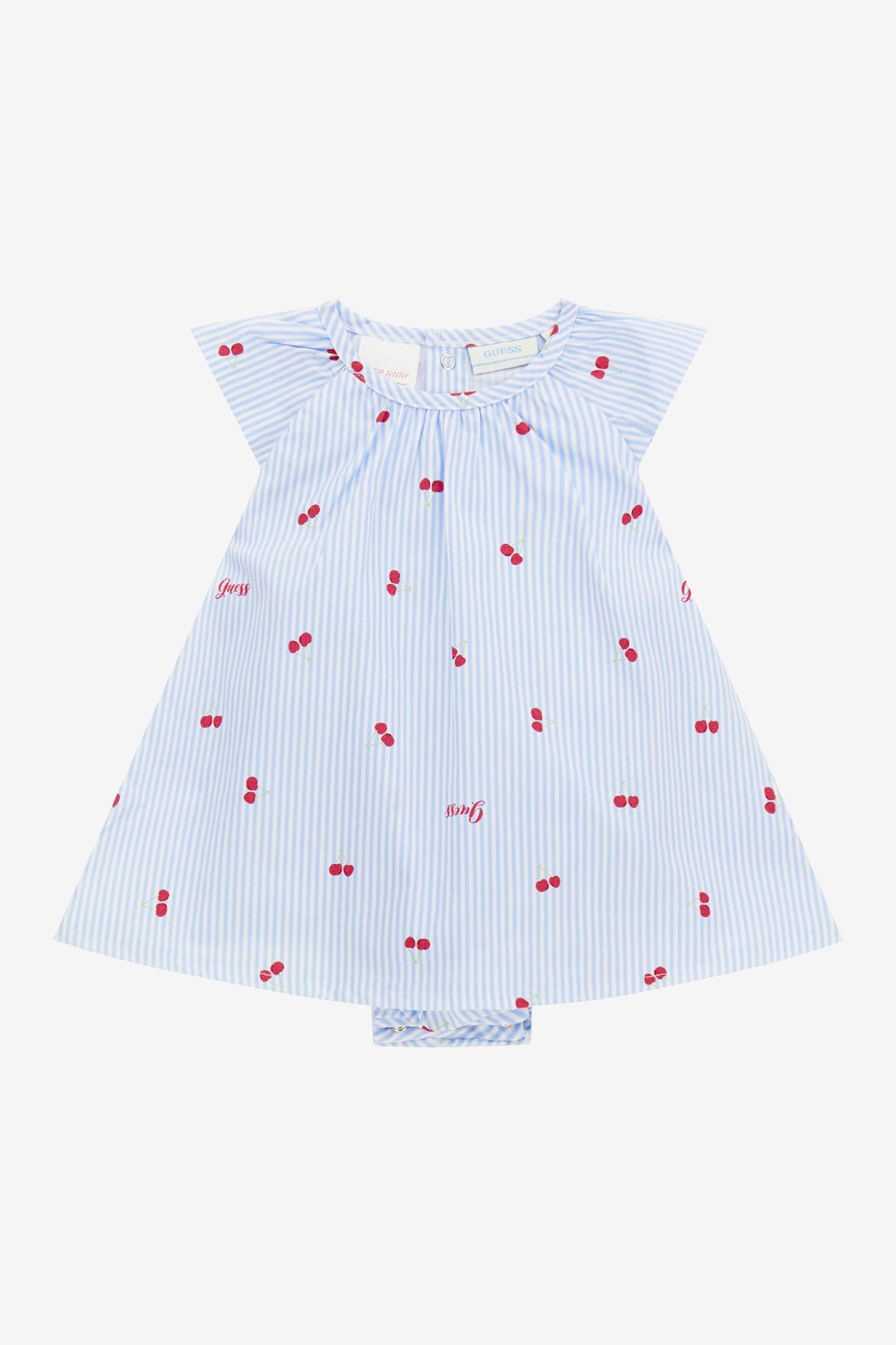 Posy Blue & White Striped Cherry Print Romper - Cute Summer Outfit for Women | Perfect for Beach, Picnic & Casual Wear