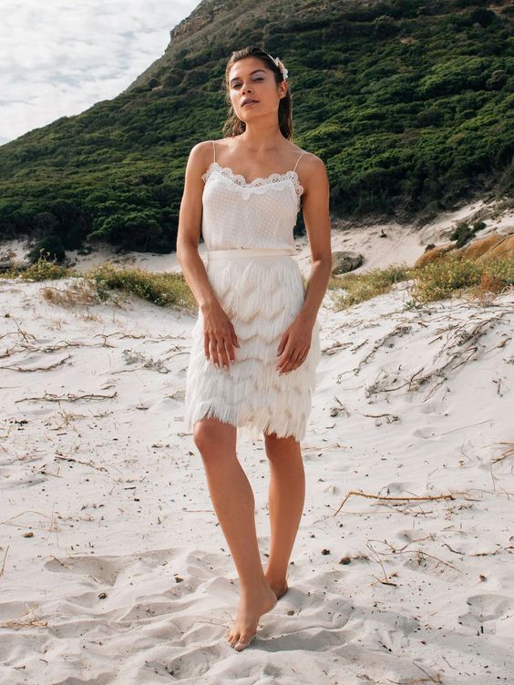 Catherine Deane Raya Tassel Skirt - Women's Elegant Flowy Maxi Skirt with Beaded Fringe for Boho Chic Style | Perfect for Beach Vacations, Music Festivals & Summer Parties