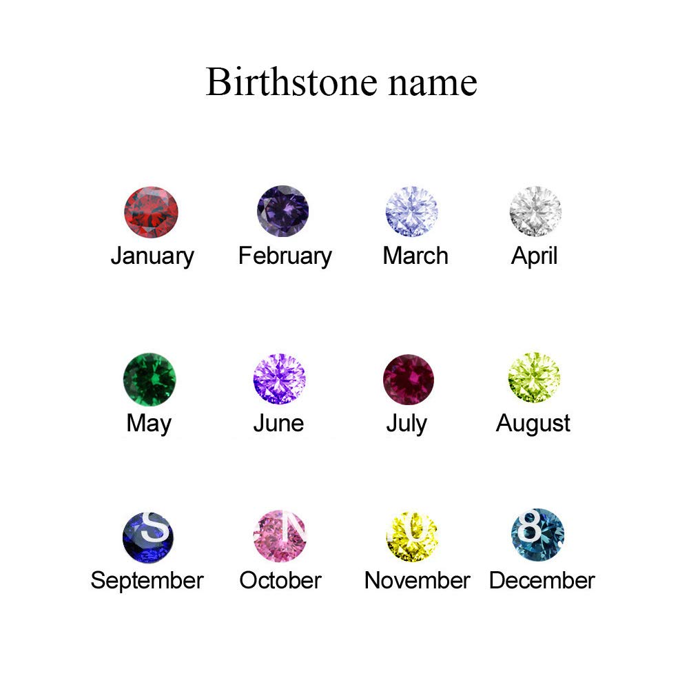 Custom 925 Sterling Silver Heart Birthstone Name Ring - Personalized Engraved Promise, Wedding & Engagement Ring for Women - Perfect Birthday, Anniversary & Valentine's Day Gift for Her - Romantic Jewelry for Couples & Special Occasions