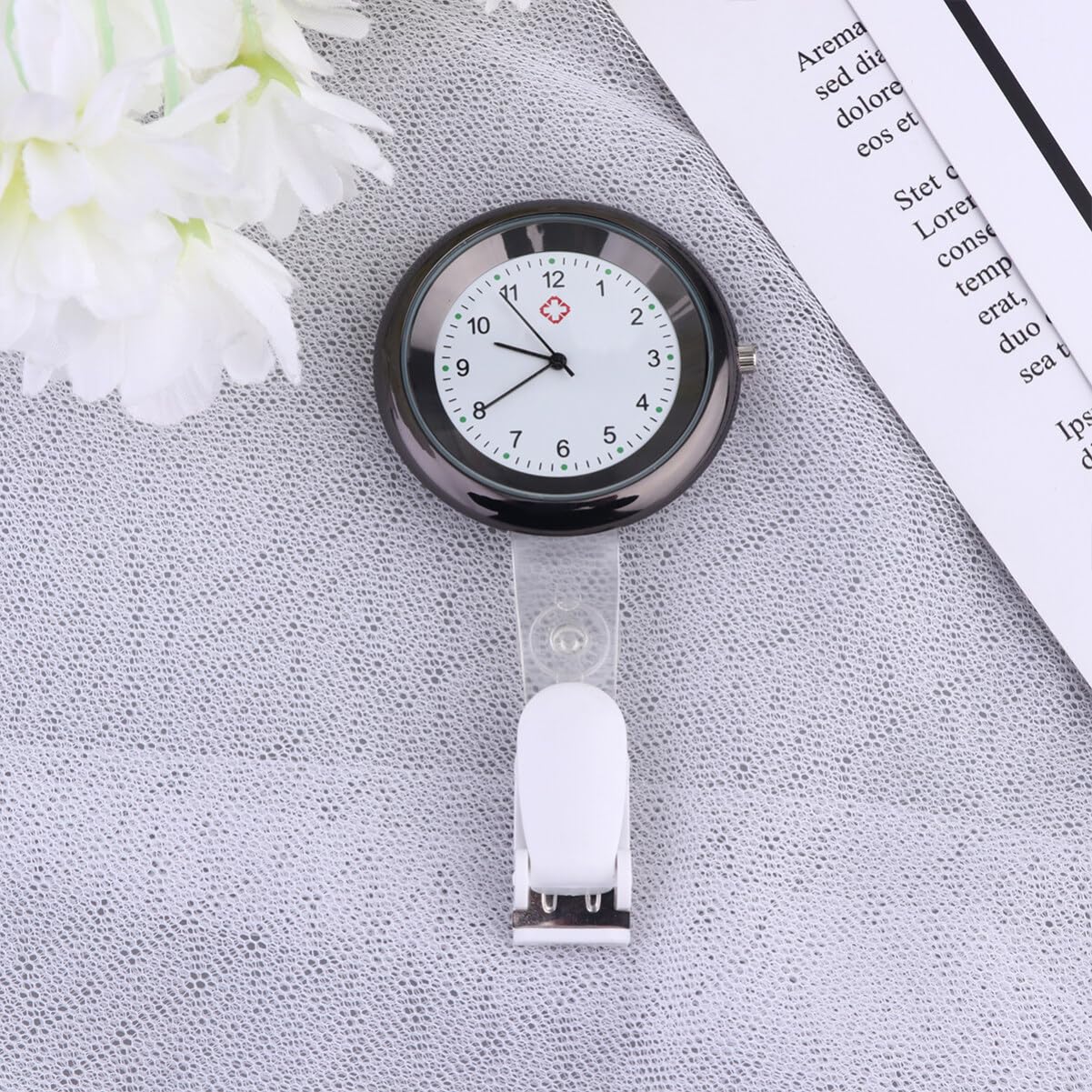 Hemobllo Nurse Watch - Clip On Fob Watch with Quartz Movement for Women Nurses & Doctors | Perfect for Medical Professionals, Healthcare Workers & Students in Hospitals & Clinics