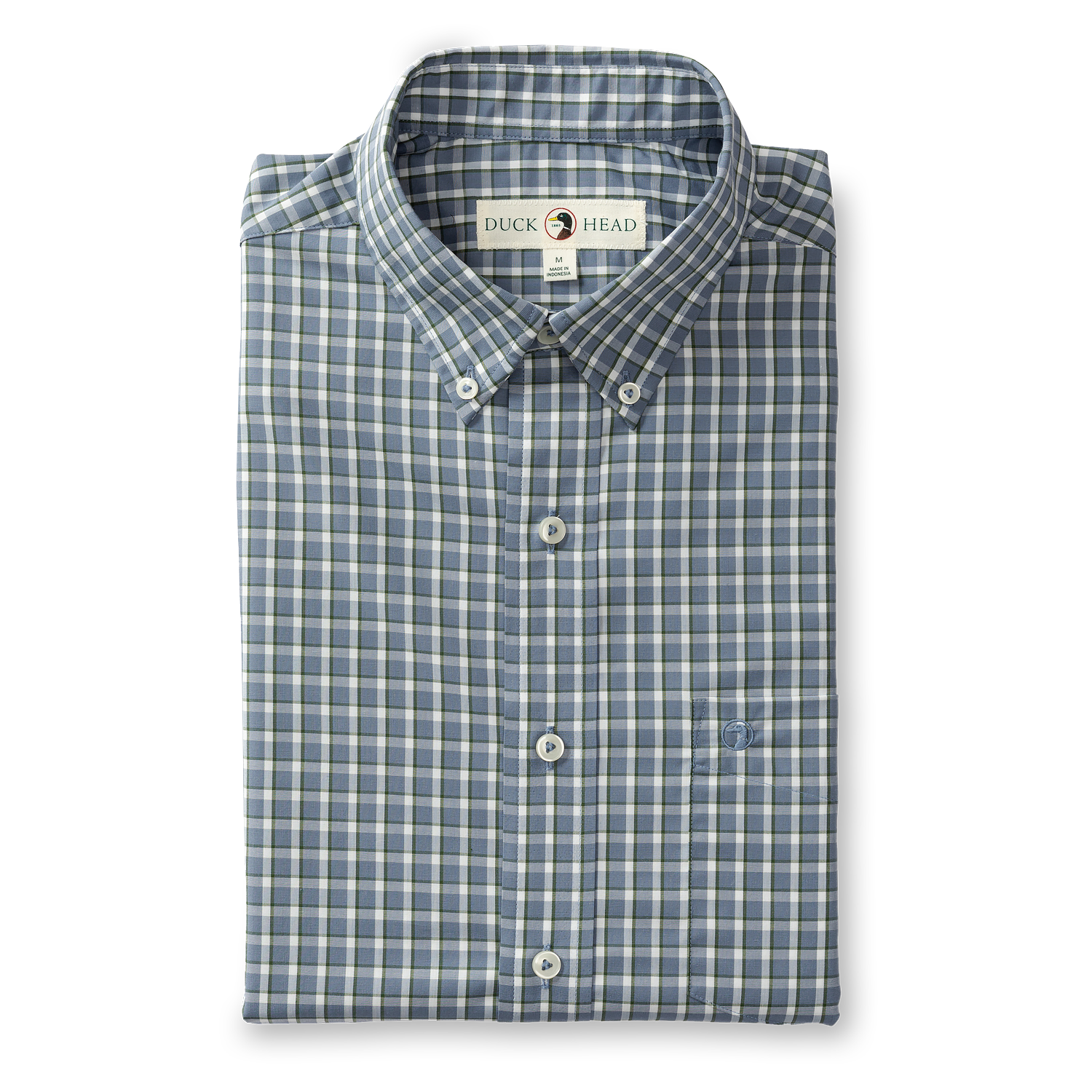 Harrell Plaid Performance Poplin Sport Shirt for Men - Breathable & Comfortable Casual Button Down Shirt for Work, Office, and Outdoor Activities