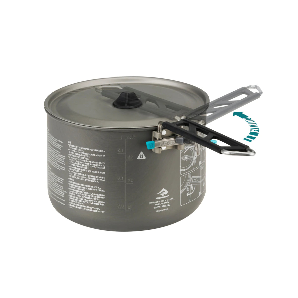 Alpha Pot - Premium Non-Stick Cooking Pot with Lid, Durable Ceramic Coating for Healthy Frying & Boiling - Perfect for Home Kitchen, Camping & Outdoor Cooking
