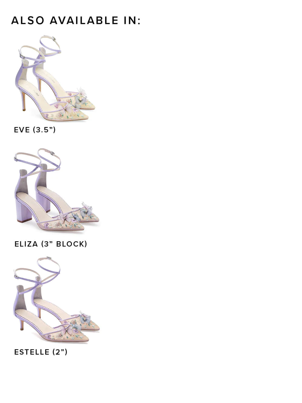 Elegant Lavender Block Heel Sandals with Butterfly Detail - Comfortable Women's Dress Shoes for Weddings, Parties & Summer Outfits
