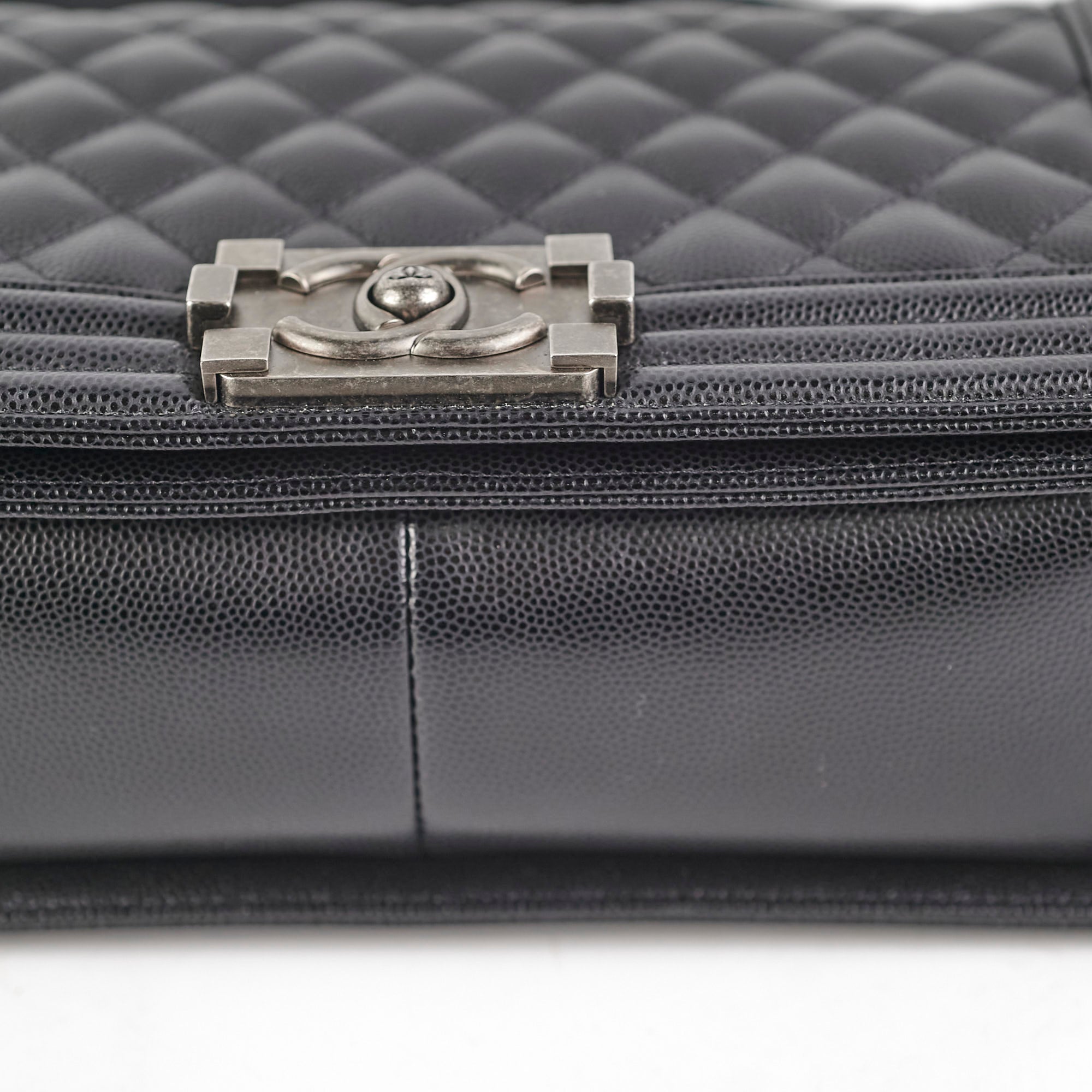 Chanel Old Medium Caviar Boy Bag Black with Microchip - Luxury Crossbody Bag for Women, Perfect for Date Night & Evening Events