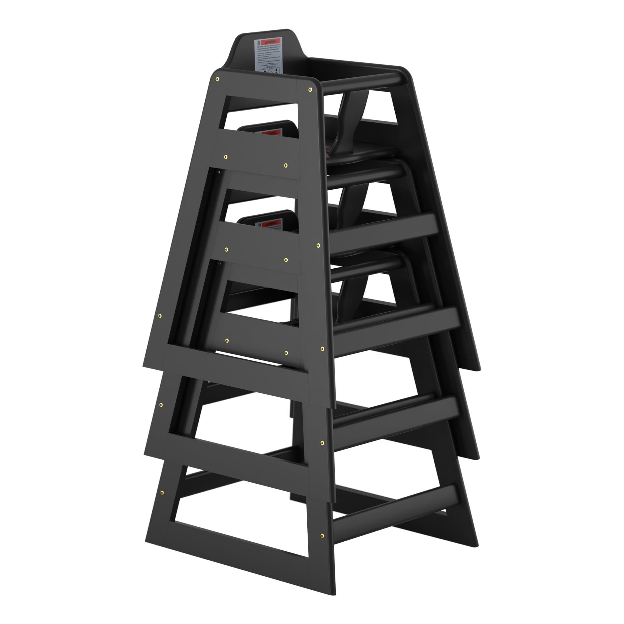 **Black Wooden High Chair for Babies & Toddlers - Portable Travel & Restaurant Wood Highchair with Safety Straps - Foldable Booster Seat for Girls & Boys - Easy Assembly - Perfect for Home, Dining & Travel**