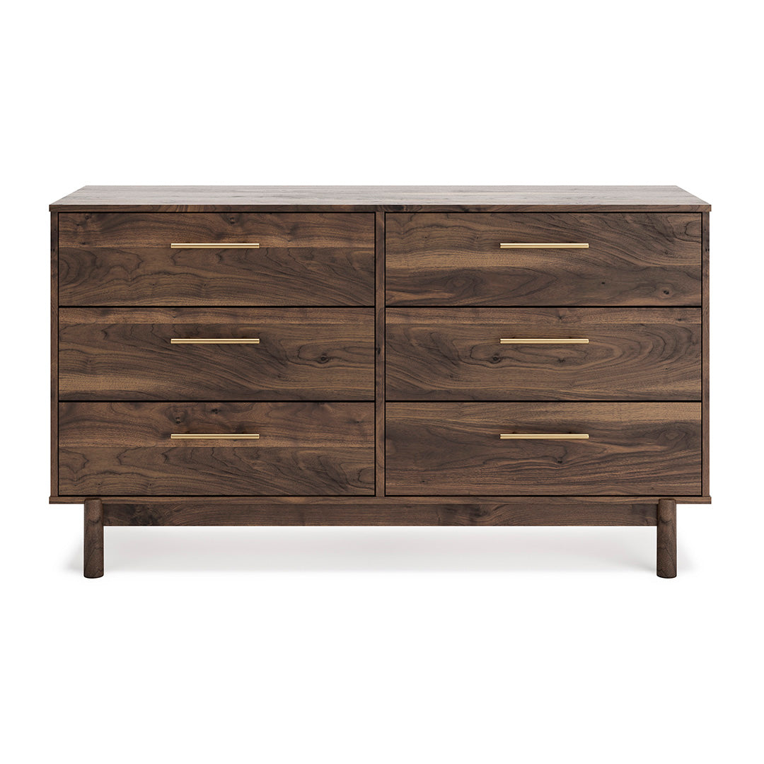 Calverson Dresser - Modern 6-Drawer Chest for Bedroom Storage | Solid Wood Dresser with Smooth Gliding Drawers | Perfect for Bedroom, Closet & Nursery Organization