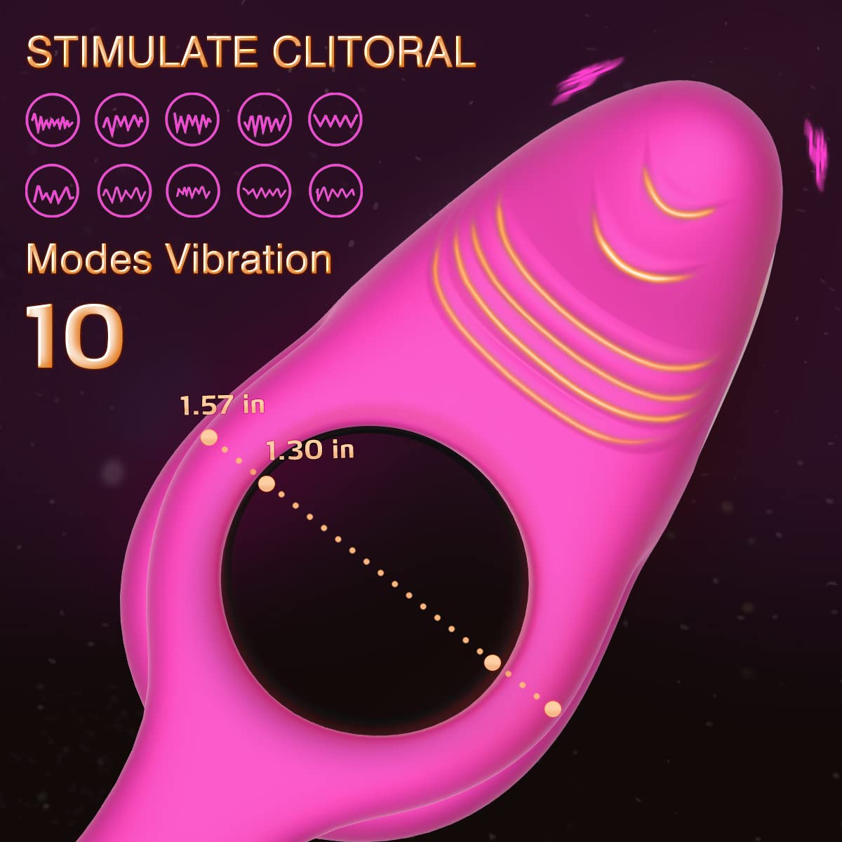 **10-Speed Vibrating Cock Ring with Clitoral Stimulator - Waterproof Medical Silicone Penis Ring for Men & Couples - Purple Adult Sex Toy for Enhanced Pleasure & Intimacy**    *(Perfect for couples foreplay, solo play, and spicing up your bedroom adventures - waterproof for shower & bath use!)*