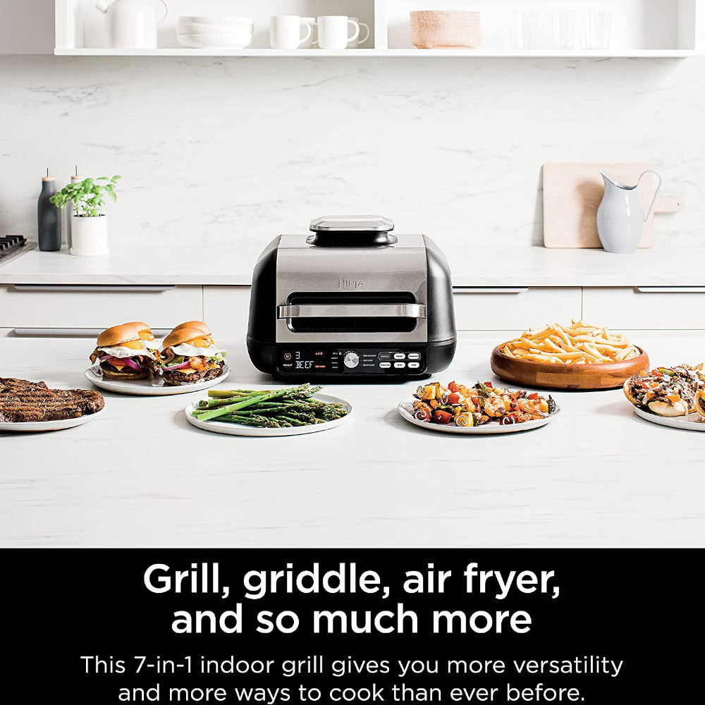 Ninja Foodi XL 7-in-1 Indoor Grill and Air Fryer Combo with Home Essentials Warranty - Perfect for Grilling, Roasting, Baking & Air Frying at Home