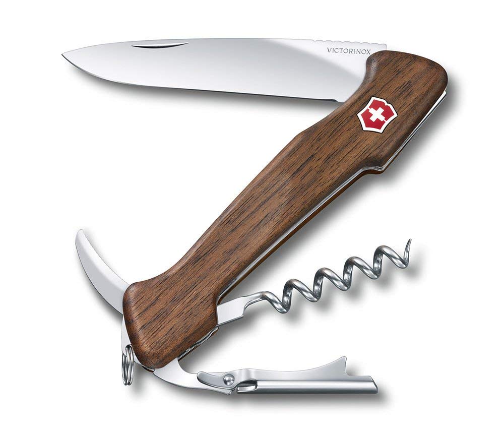 Victorinox Swiss Army Wine Master Pocket Knife - 6-in-1 Multitool with Corkscrew, Bottle Opener & Wood Handle | Perfect for Camping, Hiking & Outdoor Adventures
