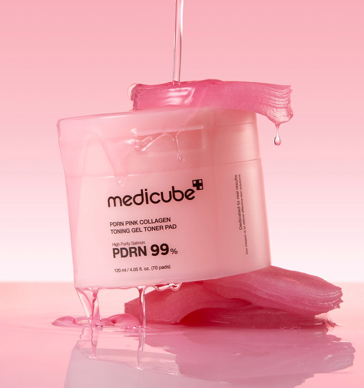 Medicube PDRN Pink Collagen Toning Gel Toner Pad 70pcs - Hydrating & Brightening Facial Treatment for Glowing Skin | Perfect for Daily Skincare Routine & Travel Essentials