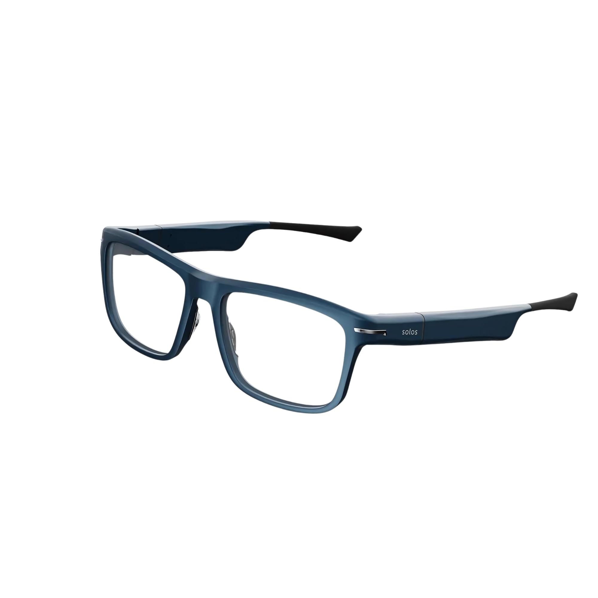 SOLOS Smart Glasses AirGo™ 3 Argon X - Metallic Blue | AI-Powered by ChatGPT | Wireless Bluetooth Glasses with Stereo Speakers | Blue Light Blocking | USB-C Charging | iOS & Android Compatible | Perfect for Work Calls, Fitness & Outdoor Activities