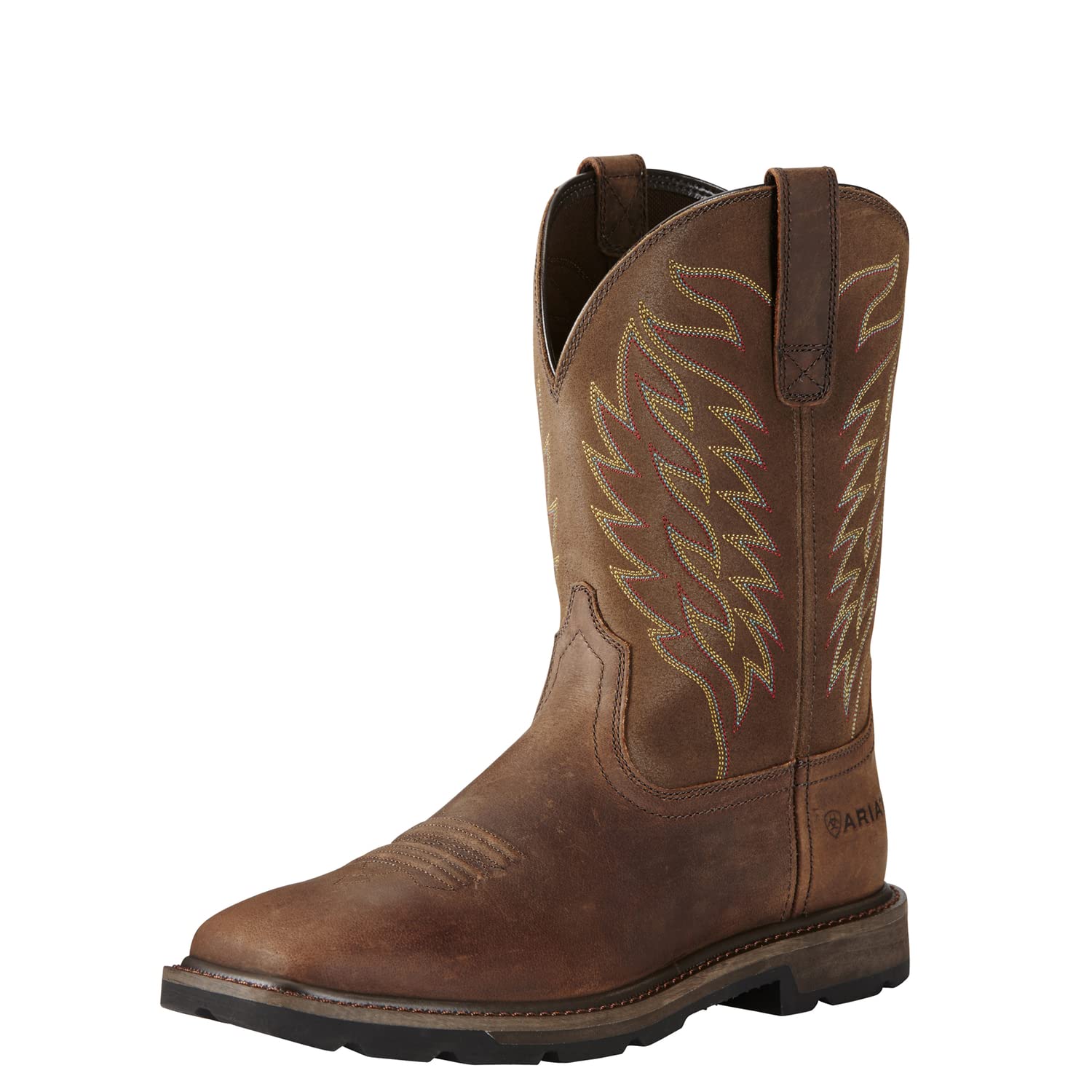Ariat Men's Groundbreaker Wide Square Toe Work Boot - Durable Steel Toe Construction for Construction, Farming & Outdoor Work