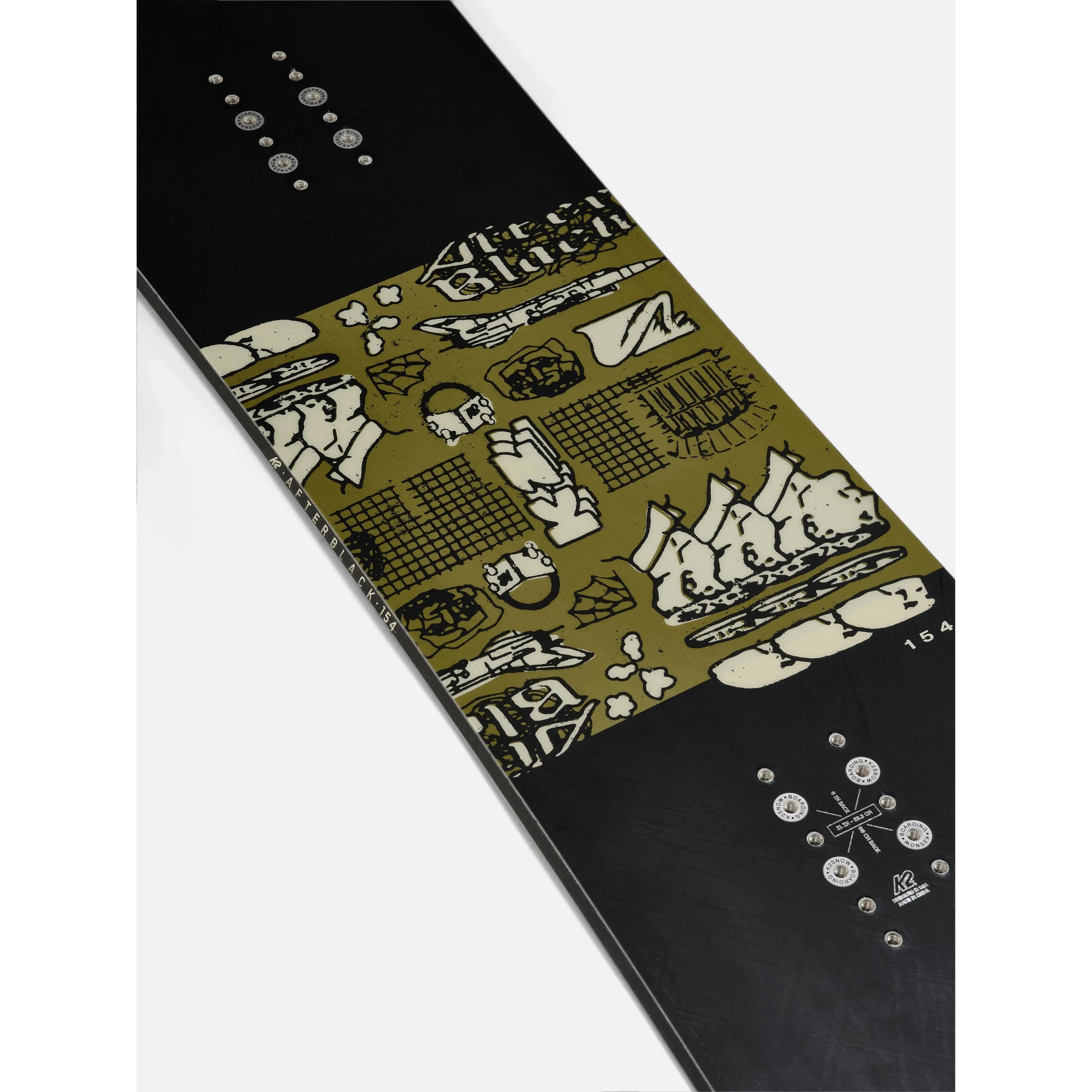 K2 Afterblack Snowboard 2025 - Premium All-Mountain Snowboard for Men & Women | Best for Freeride, Powder & Backcountry Snowboarding