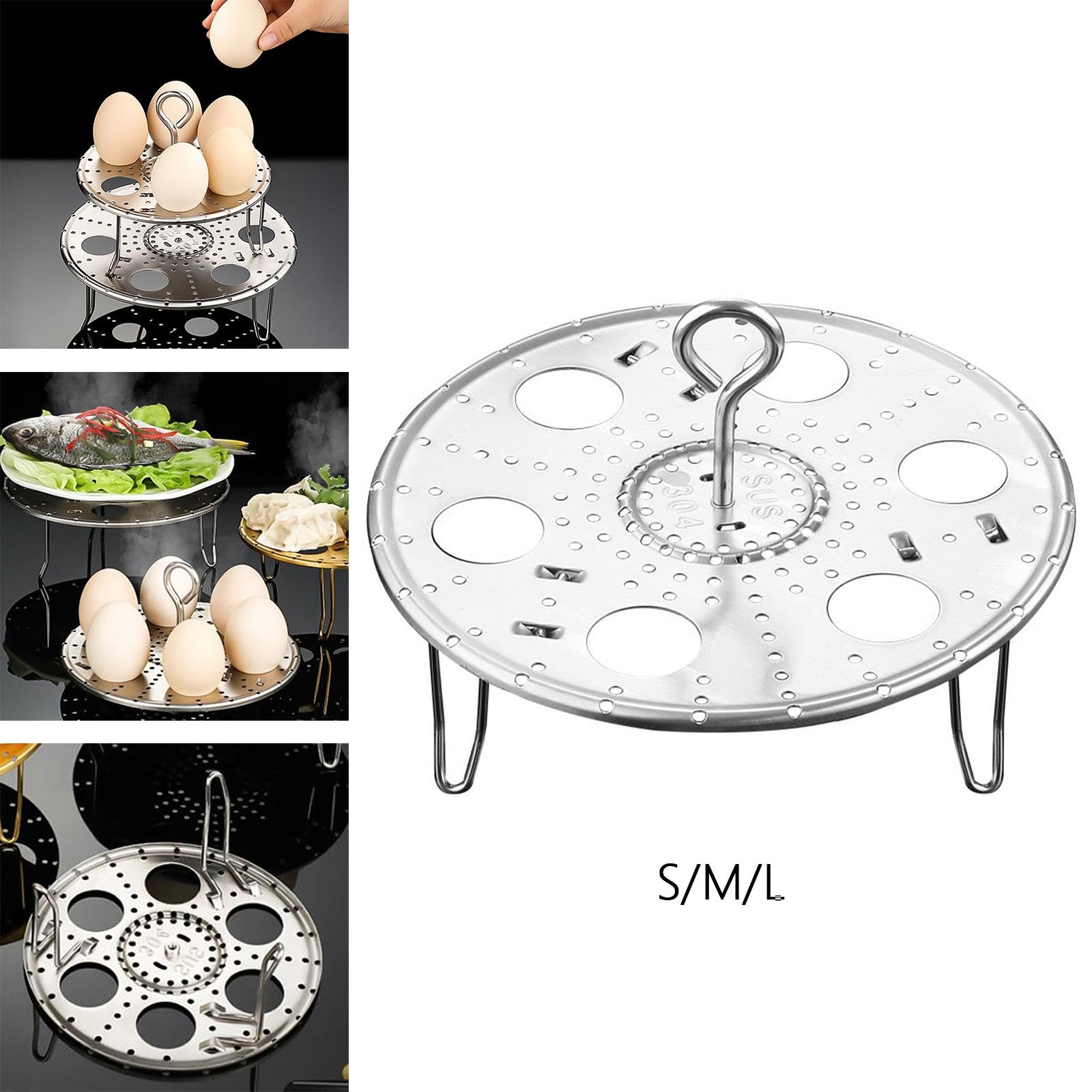 SECRET DESIRE Egg Steamer Rack - Foldable Multipurpose Kitchen Utensil for Cooking, Steaming & Baking | Perfect for Home Kitchen, Camping & Small Spaces