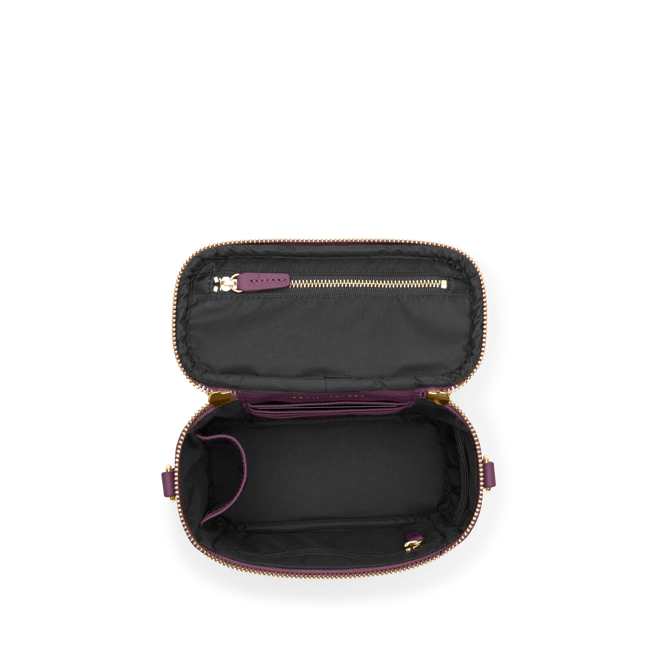 Maddie Micro Train Case Crossbody Bag in Deep Plum - Stylish and Compact Purse for Women, Perfect for Travel, Work, and Everyday Use