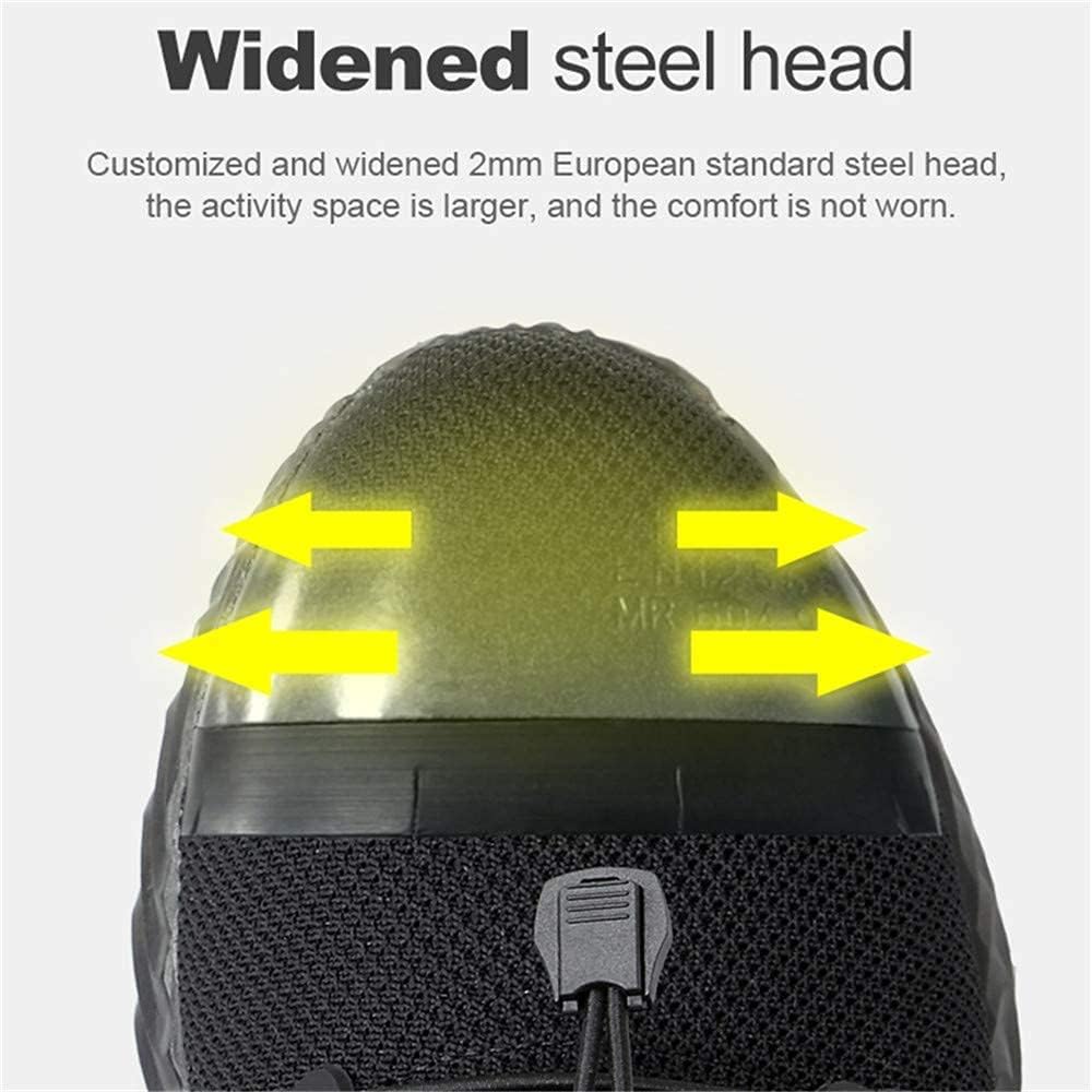 Men's & Women's Steel Toe Safety Shoes - Lightweight Work Boots with Breathable Mesh for Construction & Industrial Use | Black, Blue, Grey, Green, Pink | UK Sizes 3.5-13 | Perfect for Warehouse, Factory & Outdoor Work