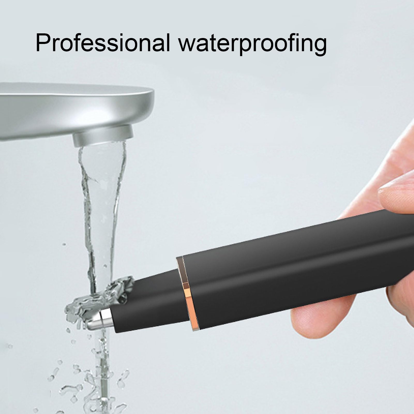 Electric Nose & Ear Hair Trimmer - Portable Stainless Steel Rechargeable Clipper for Men, Waterproof & Washable Grooming Kit - Perfect for Travel, Home Use & Personal Grooming Routine