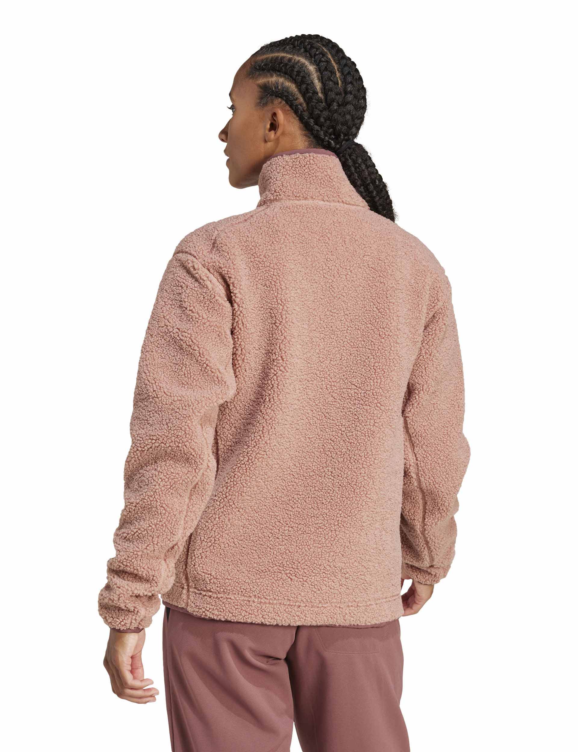Terrex Xploric High Pile Fleece Pullover Sweatshirt - Warm Clay Color | Men's Winter Outdoor Hiking Jacket | Cozy & Water-Resistant for Camping, Travel & Cold Weather Activities