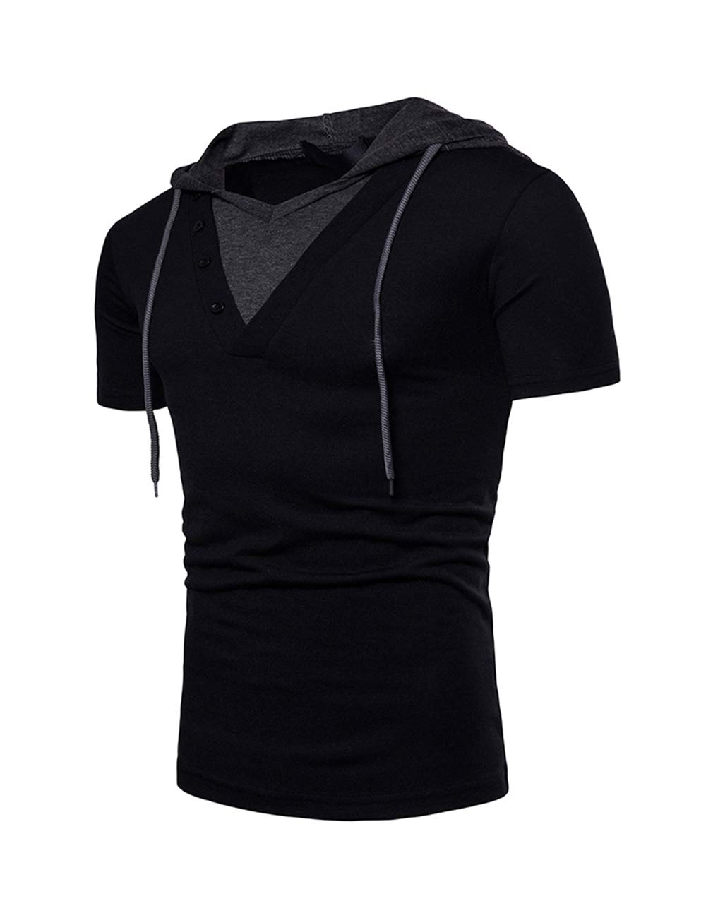 Men's Summer Hipster Hoodie Shirts - Lightweight Short Sleeve Workout T-Shirt Tops for Gym, Running & Casual Wear | Breathable & Comfortable