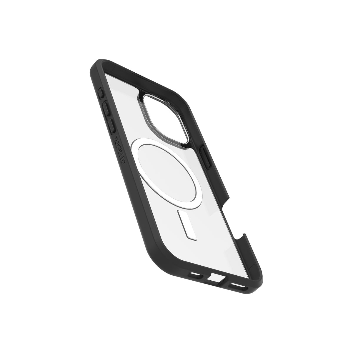OtterBox SLEEK MagSafe Compatible iPhone 16 Plus Case - Black Crystal | Slim Protective Cover for Everyday Use, Work & Travel