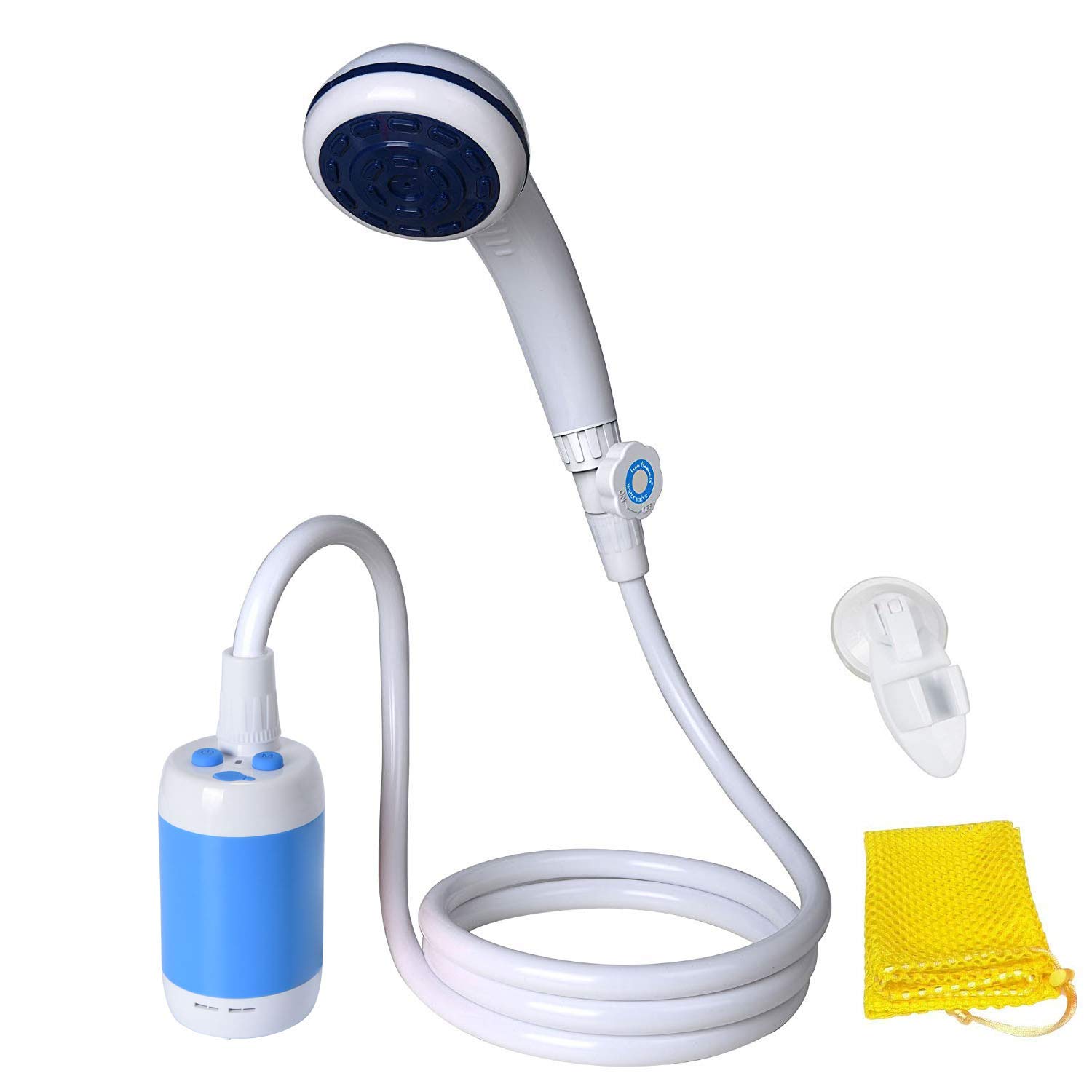 Portable Rechargeable Camp Shower - Iron Hammer Outdoor Shower for Camping, Hiking, Beach & Pet Washing | Battery-Powered Water Pump for RVs, Travel & Emergency Use
