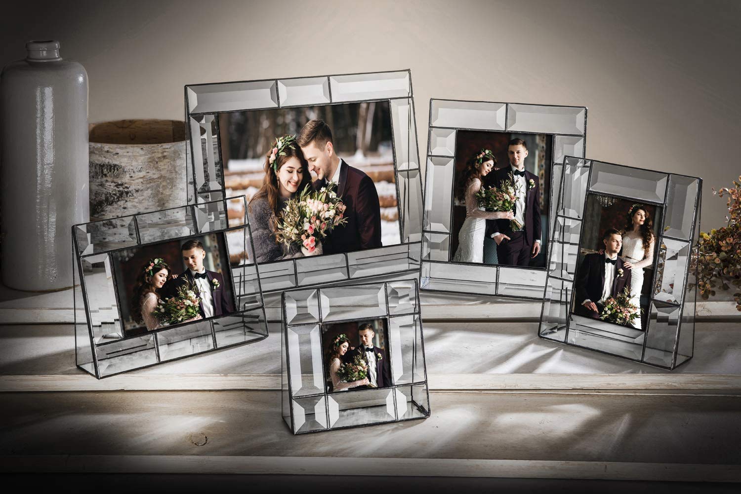 4x6 Clear Glass Picture Frame - Home & Office Décor for Photos, Weddings, Gifts
