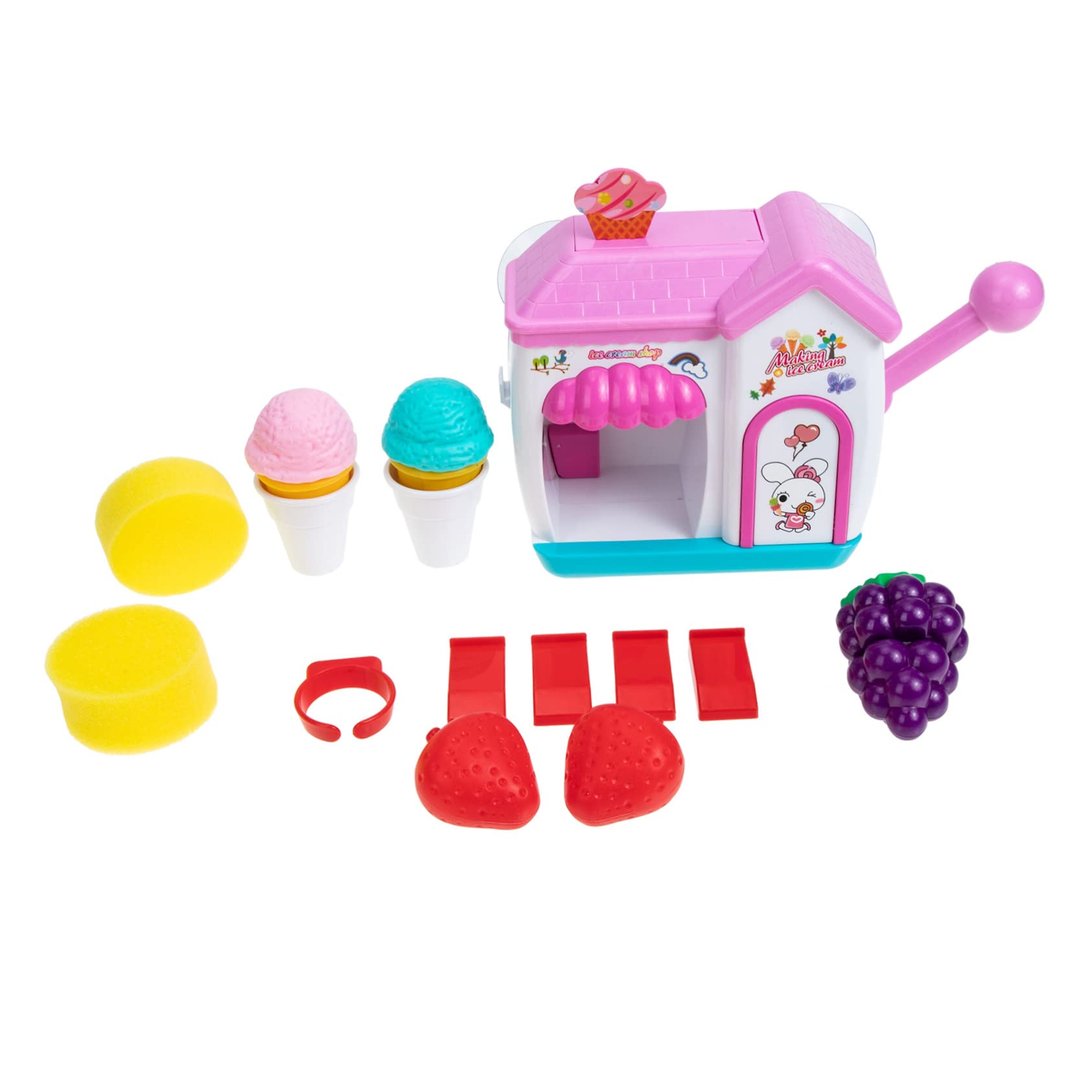 UPKOCH 2 Pack Bubble Blowing Machine for Kids - Fun Ice Cream Themed Bath Toys, Safe Plastic Bathtub Play Set for Toddlers & Babies (Pink) - Perfect for Bath Time, Pool Parties & Sensory Play