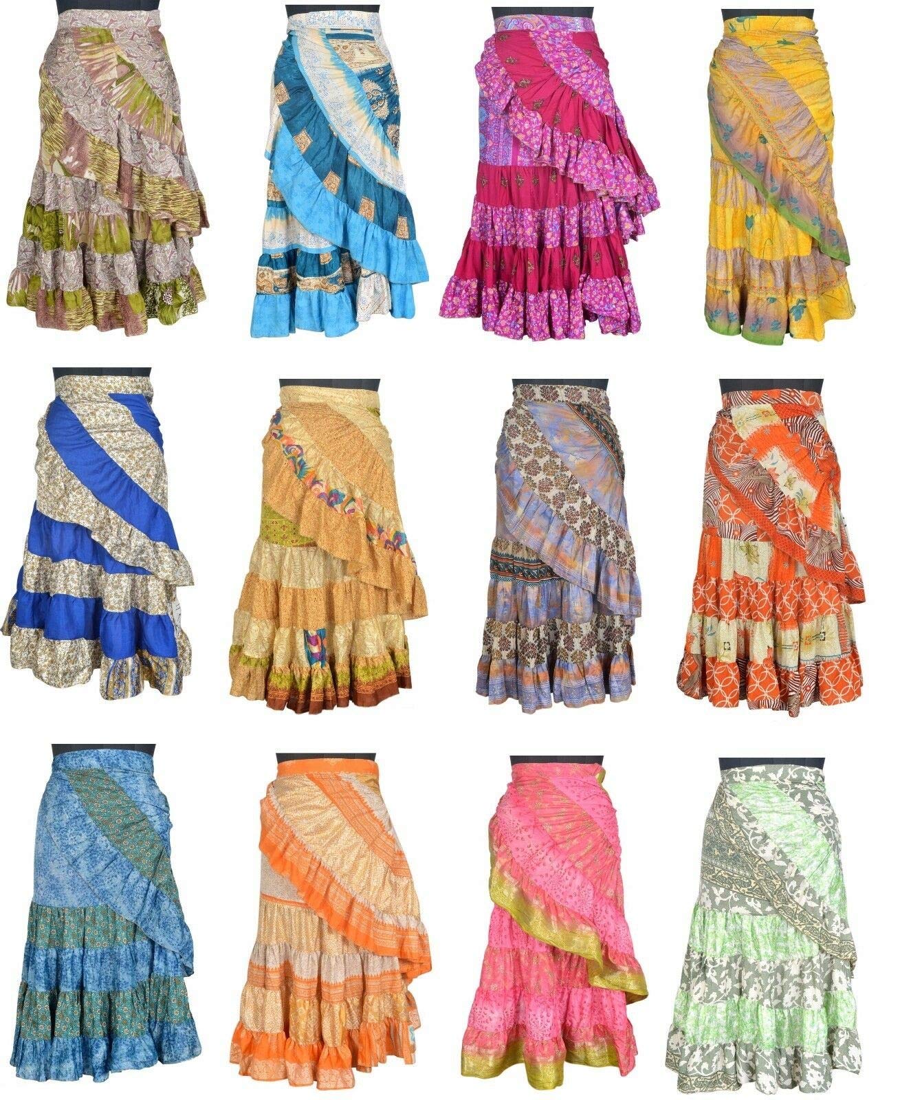 Rajbhoomi Women's Wrap Skirt - Stylish & Comfortable Boho Wrap Skirt for Women | Perfect for Beach, Yoga, and Casual Wear