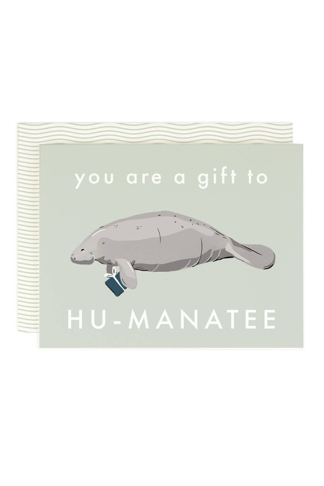 Manatee Greeting Card - Perfect Gift for Animal Lovers & Conservation Supporters - Ideal for Birthdays, Thank You Notes & Environmental Awareness Events