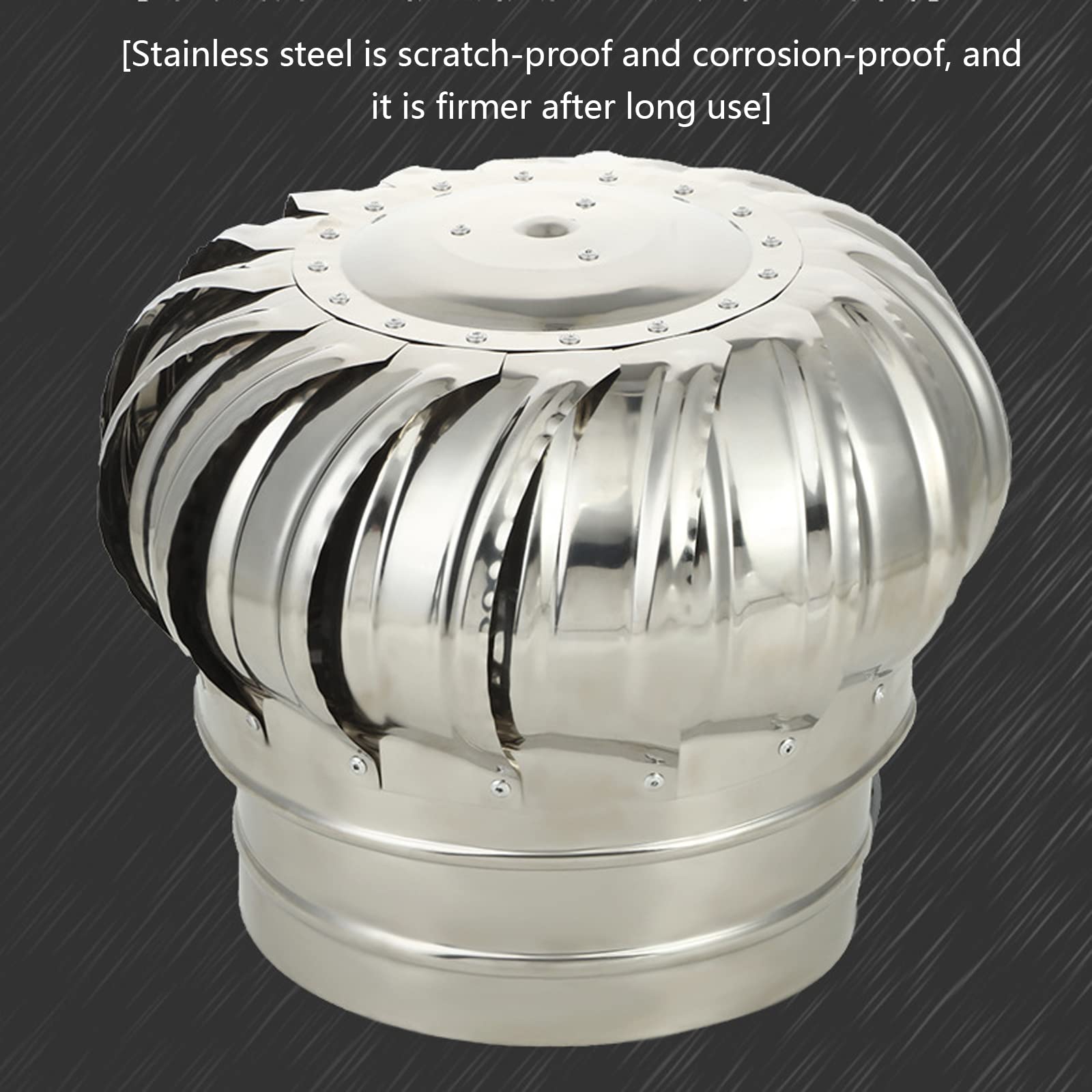 Stainless Steel Chimney Cowl Spinner - Anti-Downdraught Turbine Vent Cap with Claw Base - Fits Most Standard Chimney Pots - Perfect for Home Roof Ventilation & Weather Protection