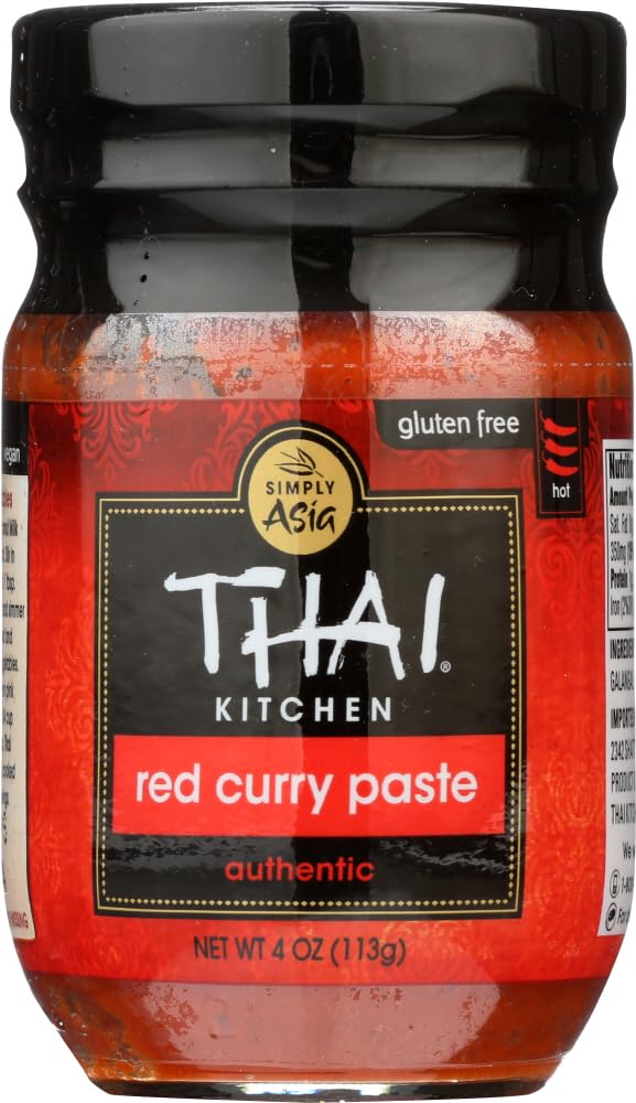 Authentic Thai Kitchen Red Curry Paste - Gluten-Free, Non-GMO (3-Pack) | Perfect for Thai Curry, Stir-Fry, Soup & Marinades | Quick & Easy Asian Cooking