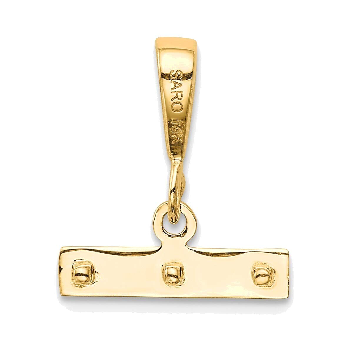 14K Yellow Gold Polished Charm Pendant for Necklace - Elegant Jewelry Gift for Women, Perfect for Birthdays, Anniversaries & Special Occasions