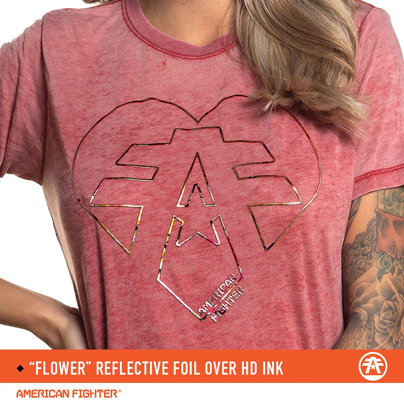 American Fighter Women's Short Sleeve T-Shirts | Casual Graphic Tees for Everyday Wear | Perfect for Gym, Streetwear & Summer Outfits