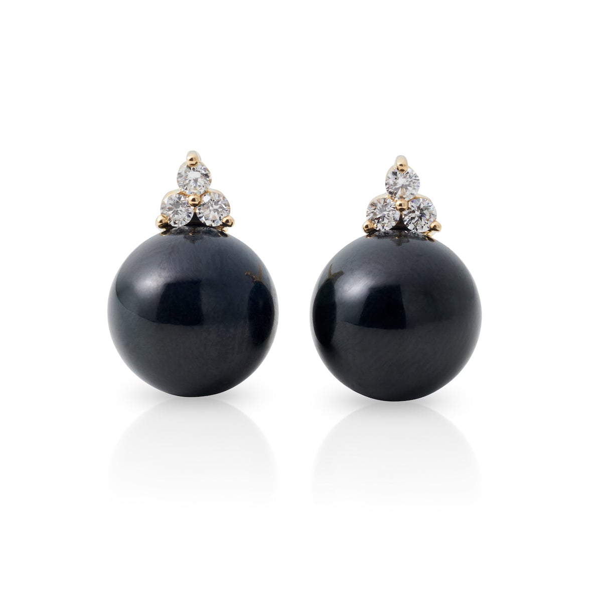 Black Jade and Diamond Madison Earrings - Elegant Dangle Earrings for Women, Perfect for Weddings, Parties & Special Occasions