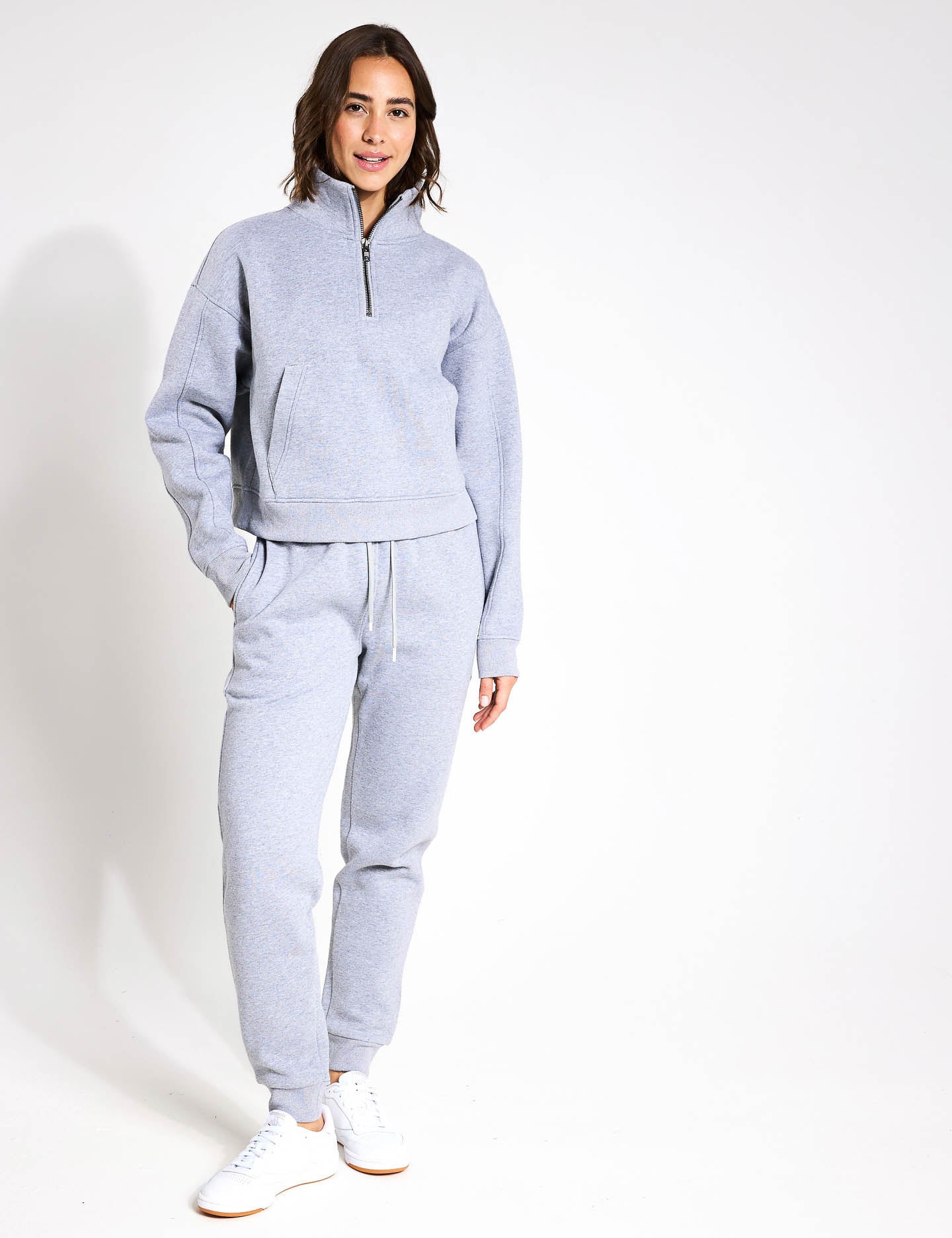 Rihanna Grey Marl Sweatshirt for Women - Soft & Comfortable Pullover Hoodie for Casual Wear, Gym, and Lounge