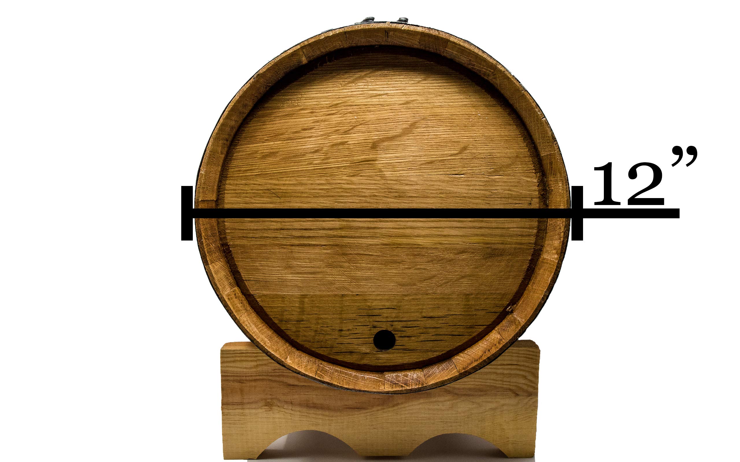 Premium 20L American White Oak Aging Barrel - Handcrafted Whiskey, Bourbon, Wine, Tequila, Rum & Scotch Barrel with Custom Engraving | Perfect for Home Brewing, Distilling & Unique Gift Giving