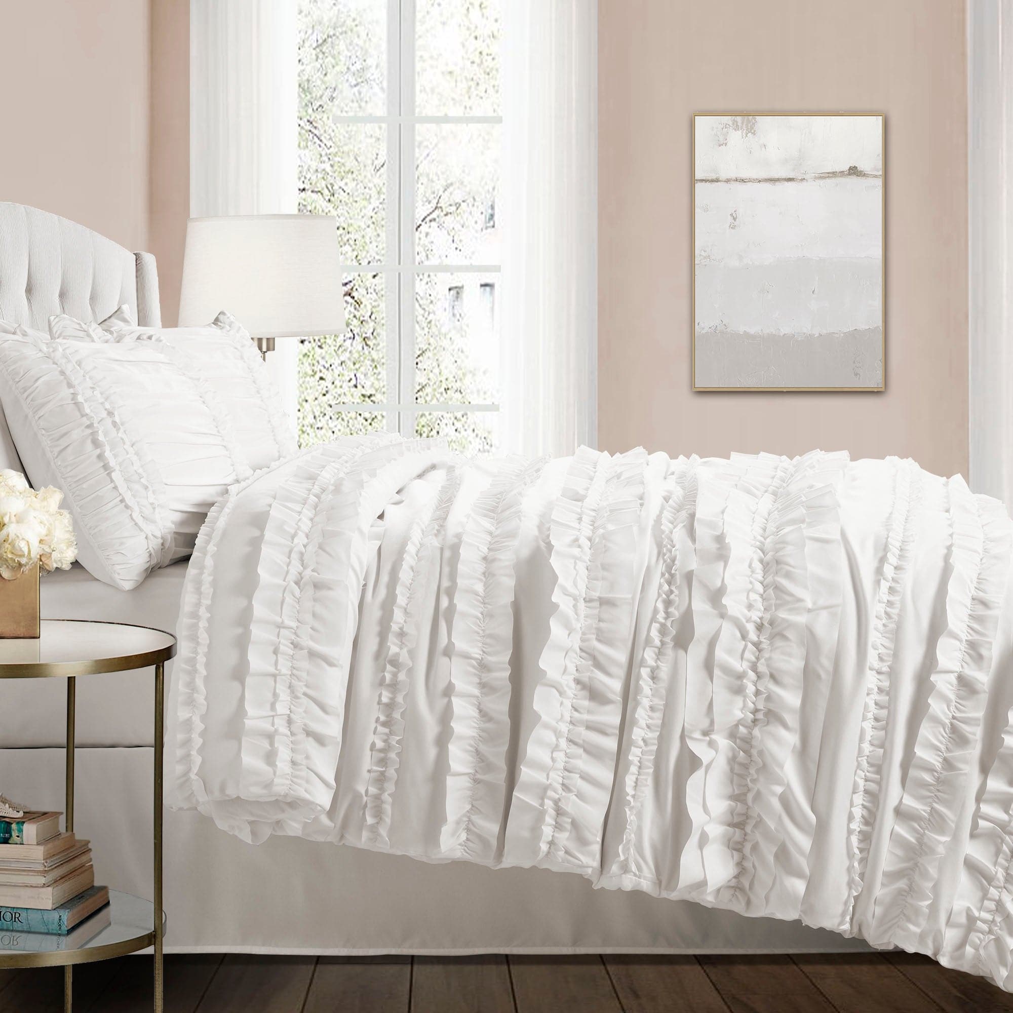 Belle 4-Piece Comforter Set - Queen Size Bedding with Duvet Cover, Pillow Shams & Sheet Set - Soft Microfiber Luxury Bedroom Decor for Cozy Nights & Guest Room Setup