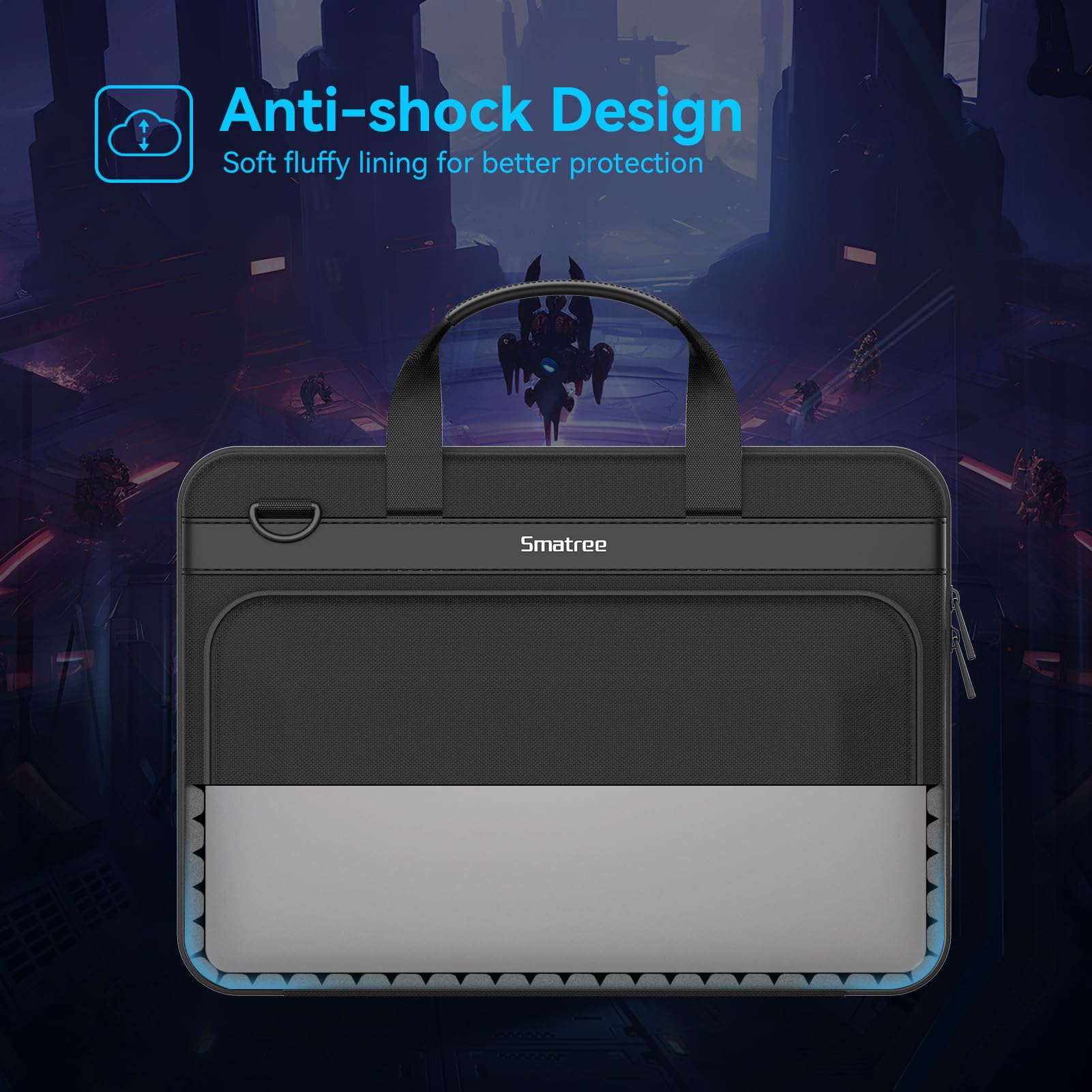 Smatree A800XL Heavy Duty Waterproof Hard Sleeve Case for 18-inch ASUS ROG Strix SCAR 18 & G18 Gaming Laptop (2023-2025 Models) - Protective Travel Bag for Business, School & Gaming Conventions