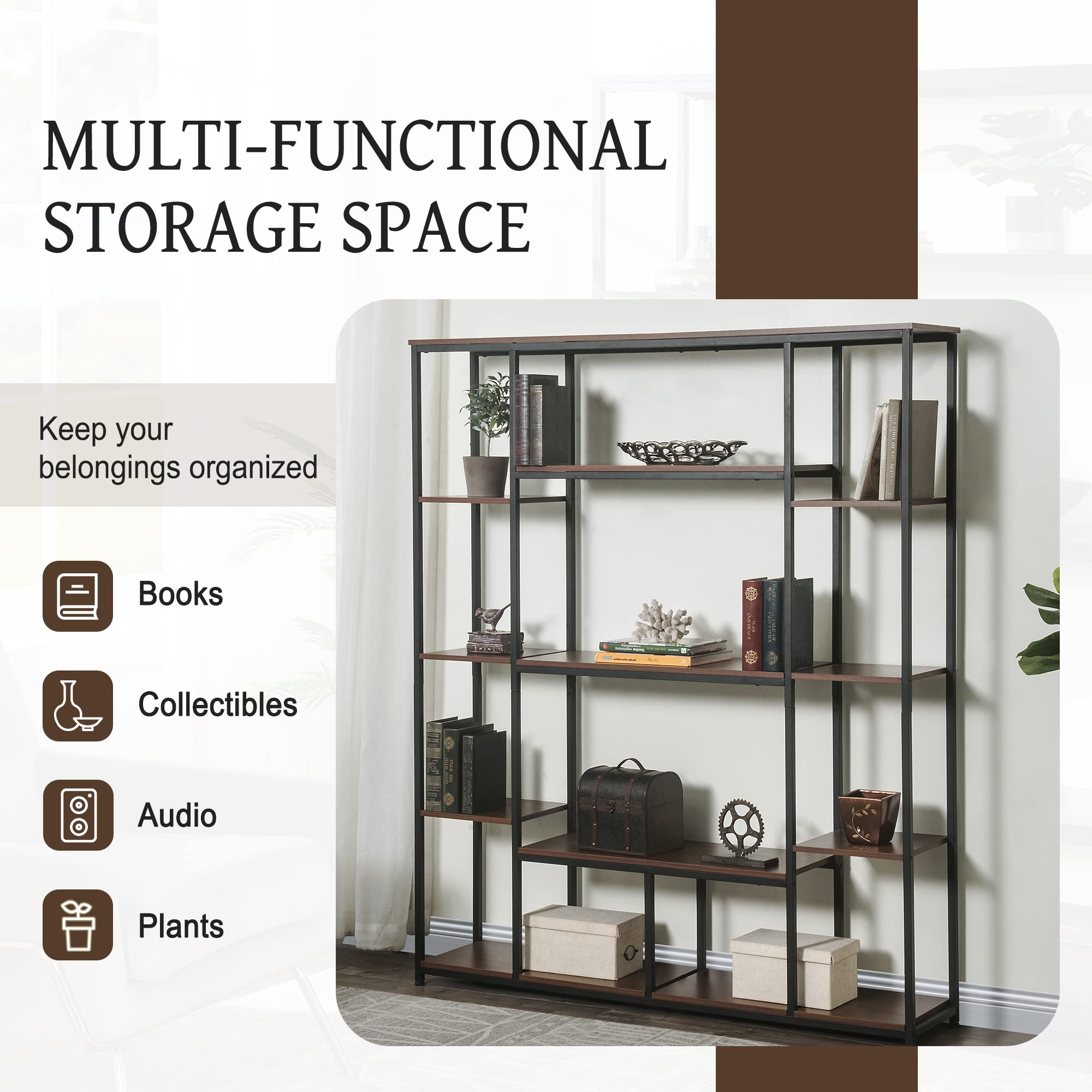 Merax 5-Tier Bookcase - 70.9