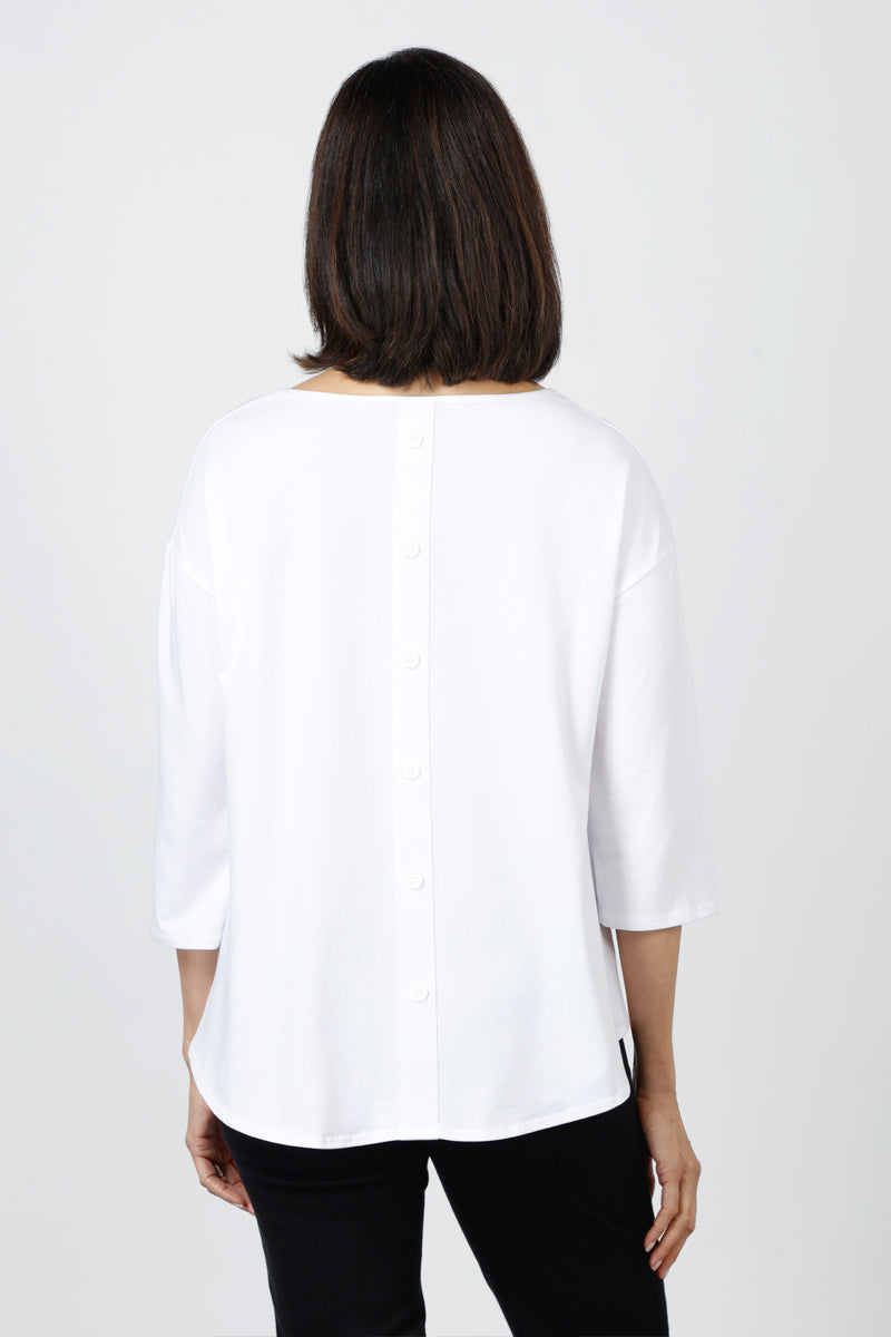 Stylish Button Back Top for Women - Elegant Ligne Blouse for Casual & Office Wear - Perfect for Everyday Outfits & Professional Looks