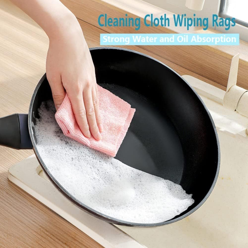 Premium Microfiber Cleaning Cloths 20-Pack | Super Absorbent, Lint-Free Kitchen Towels & Dish Rags for Spotless Cleaning | Ideal for Kitchen Surfaces, Glass Windows, Car Detailing & Household Chores